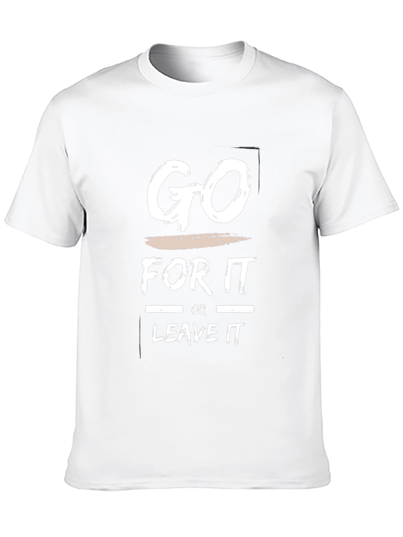 Motivational Go For It Black Graphic T-Shirt