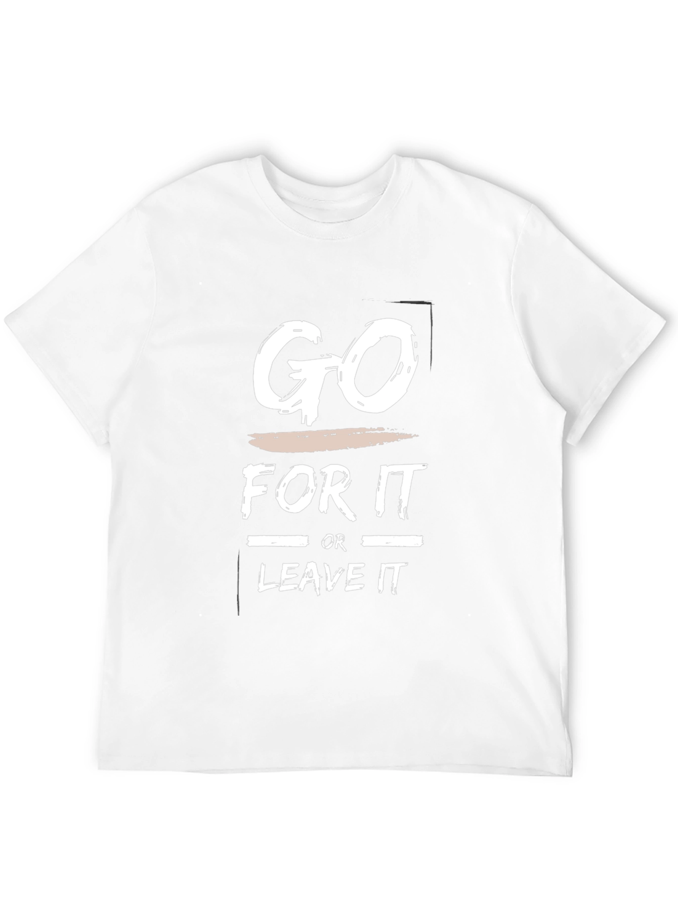 Motivational Go For It Black Graphic T-Shirt