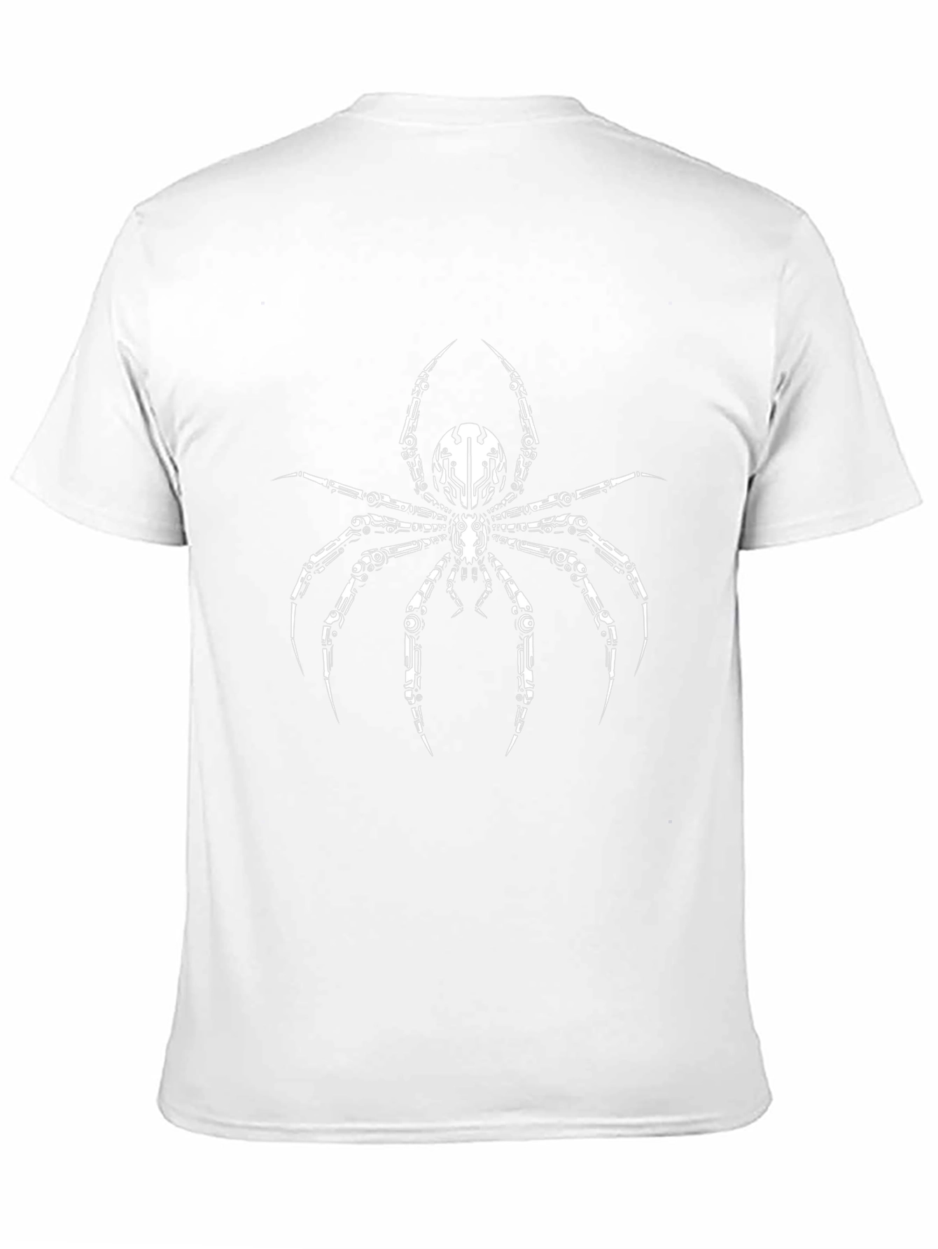 Black T-Shirt with Robotic Spider Design
