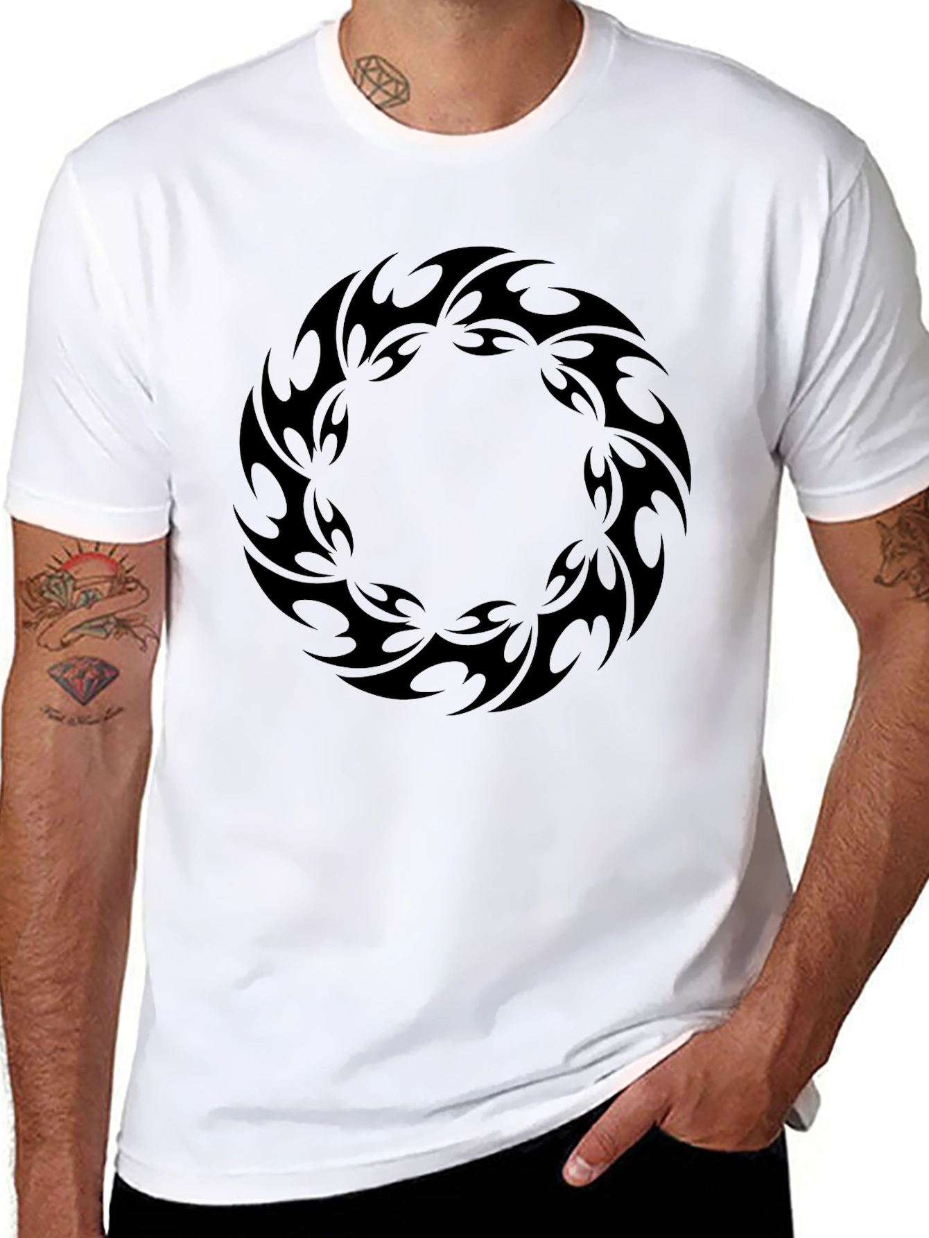 Black Tribal Ring Graphic Tee