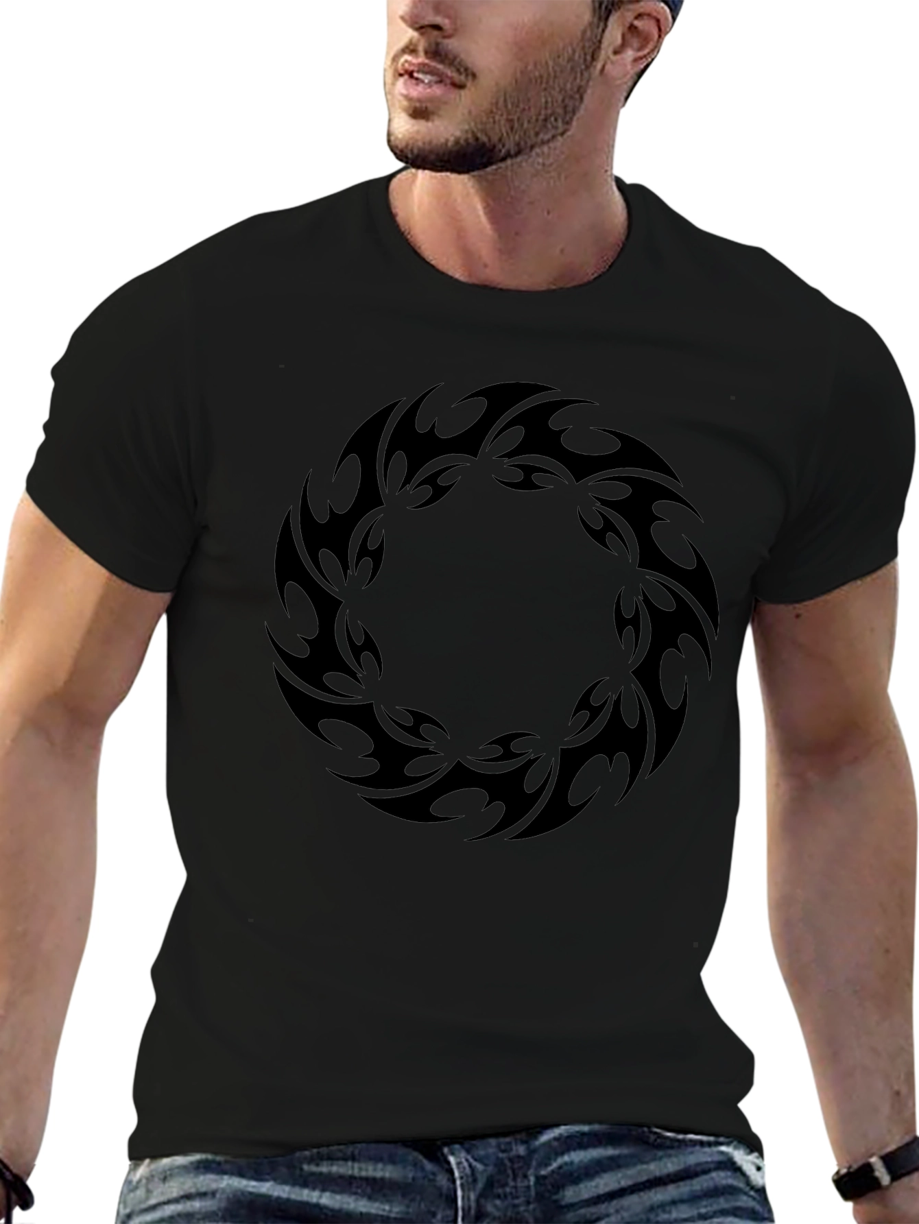 Black Tribal Ring Graphic Tee
