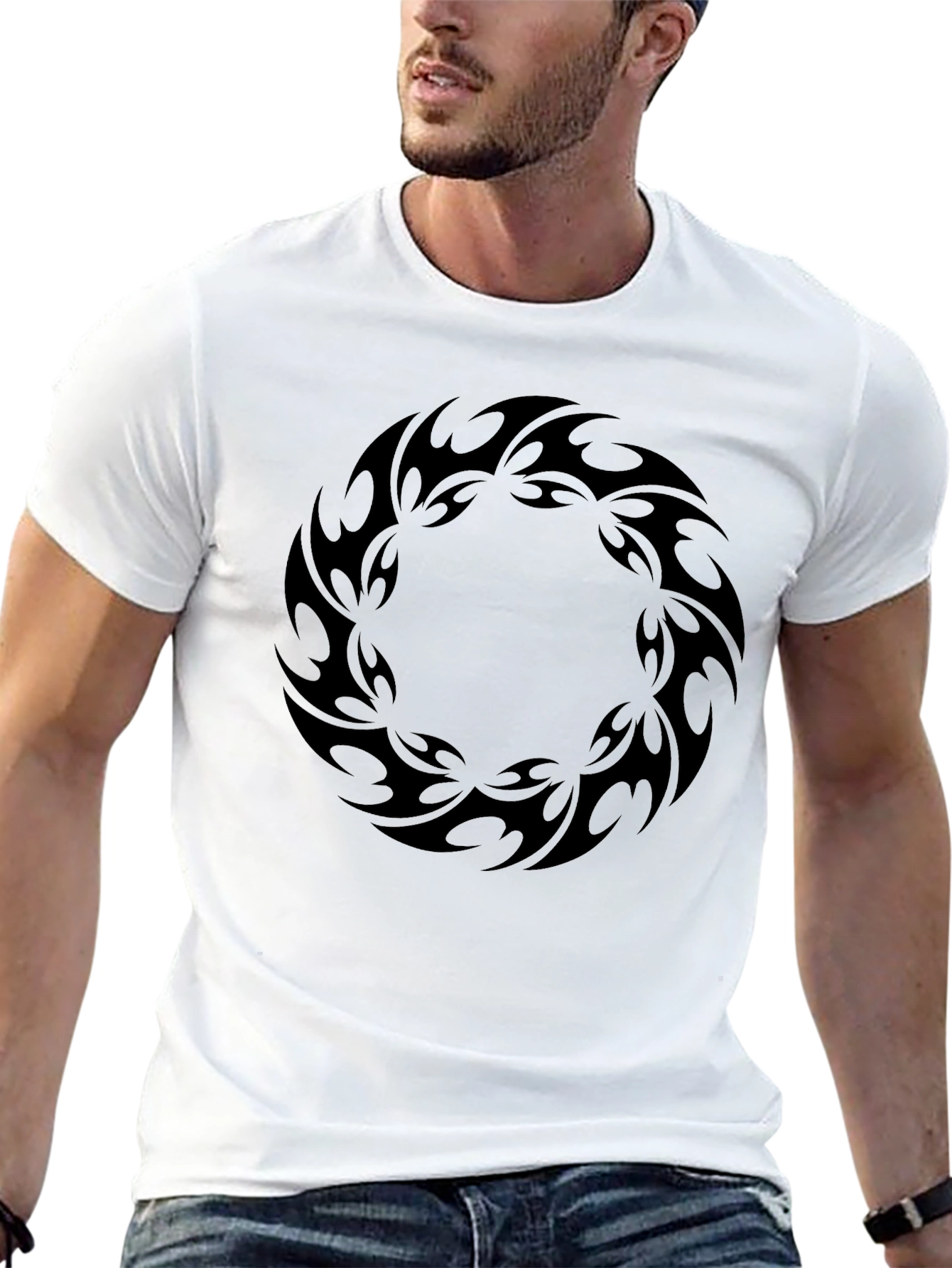 Black Tribal Ring Graphic Tee