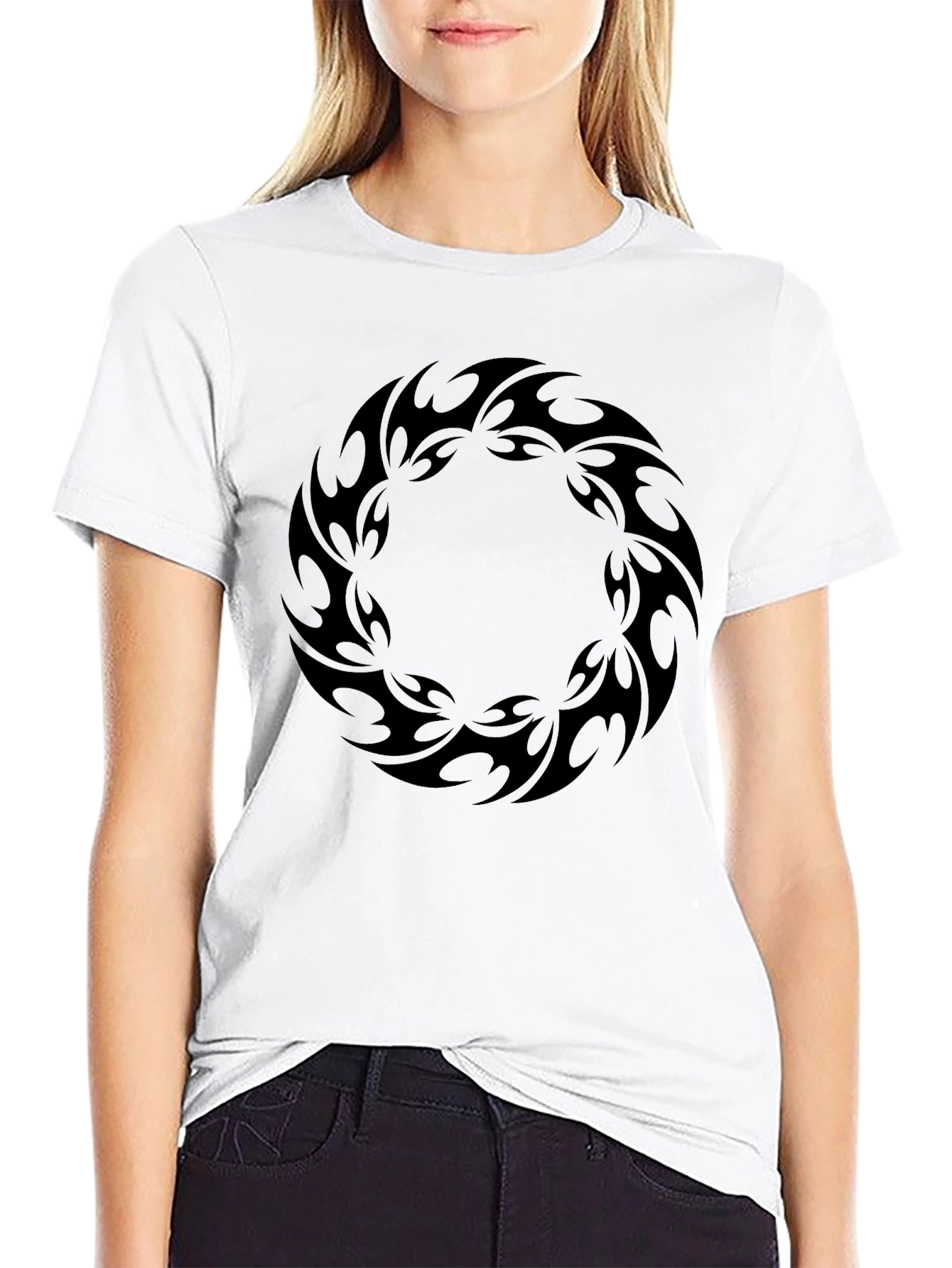 Black Tribal Ring Graphic Tee