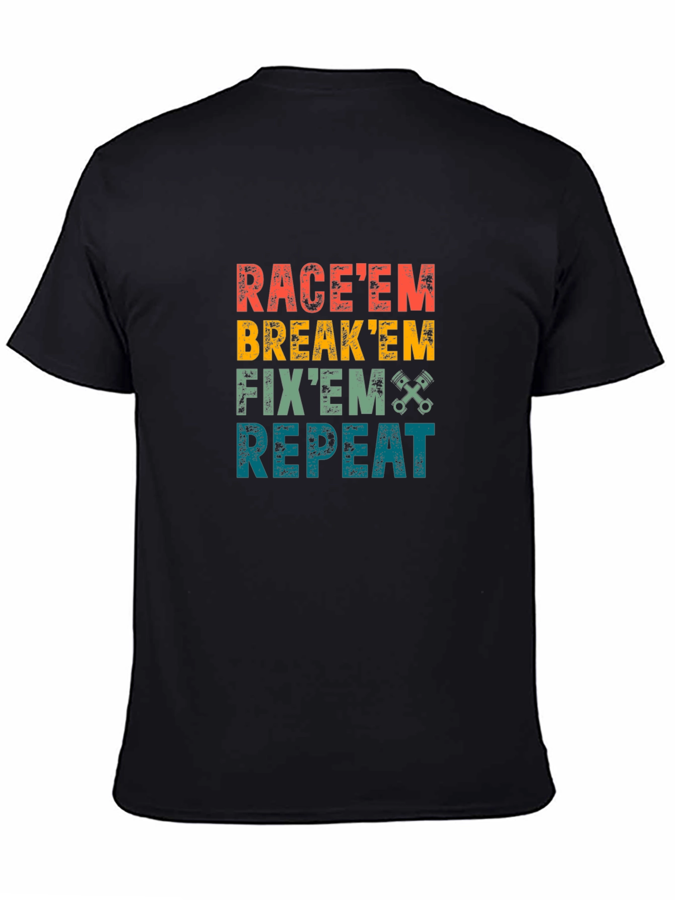 Raceem Breakem Fixem Repeat Graphic Tee
