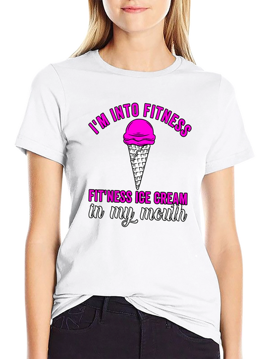 Fitness Ice Cream T-Shirt Gym Humor Tee