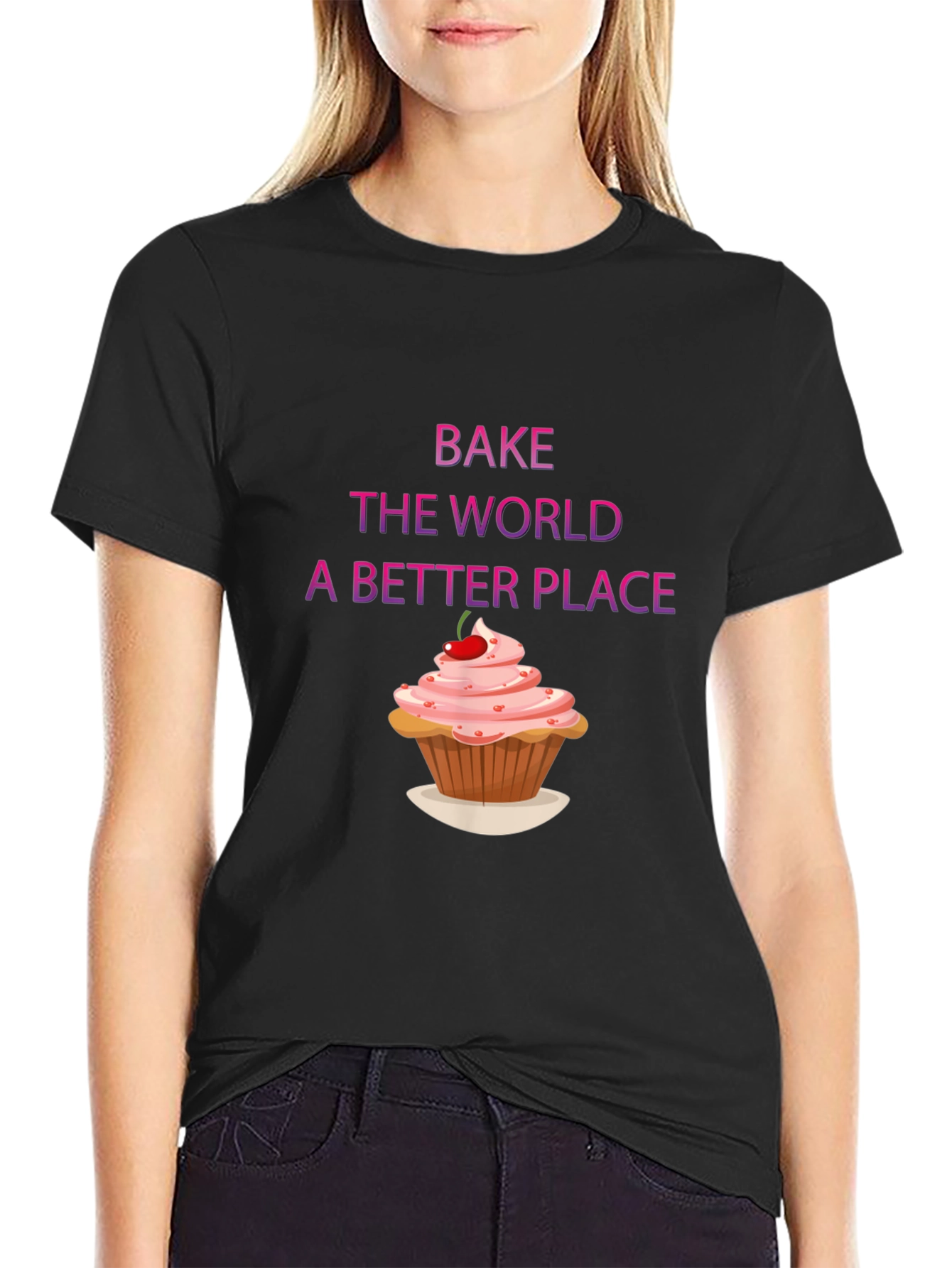 Bake the World Tee - Sweet Treat Design