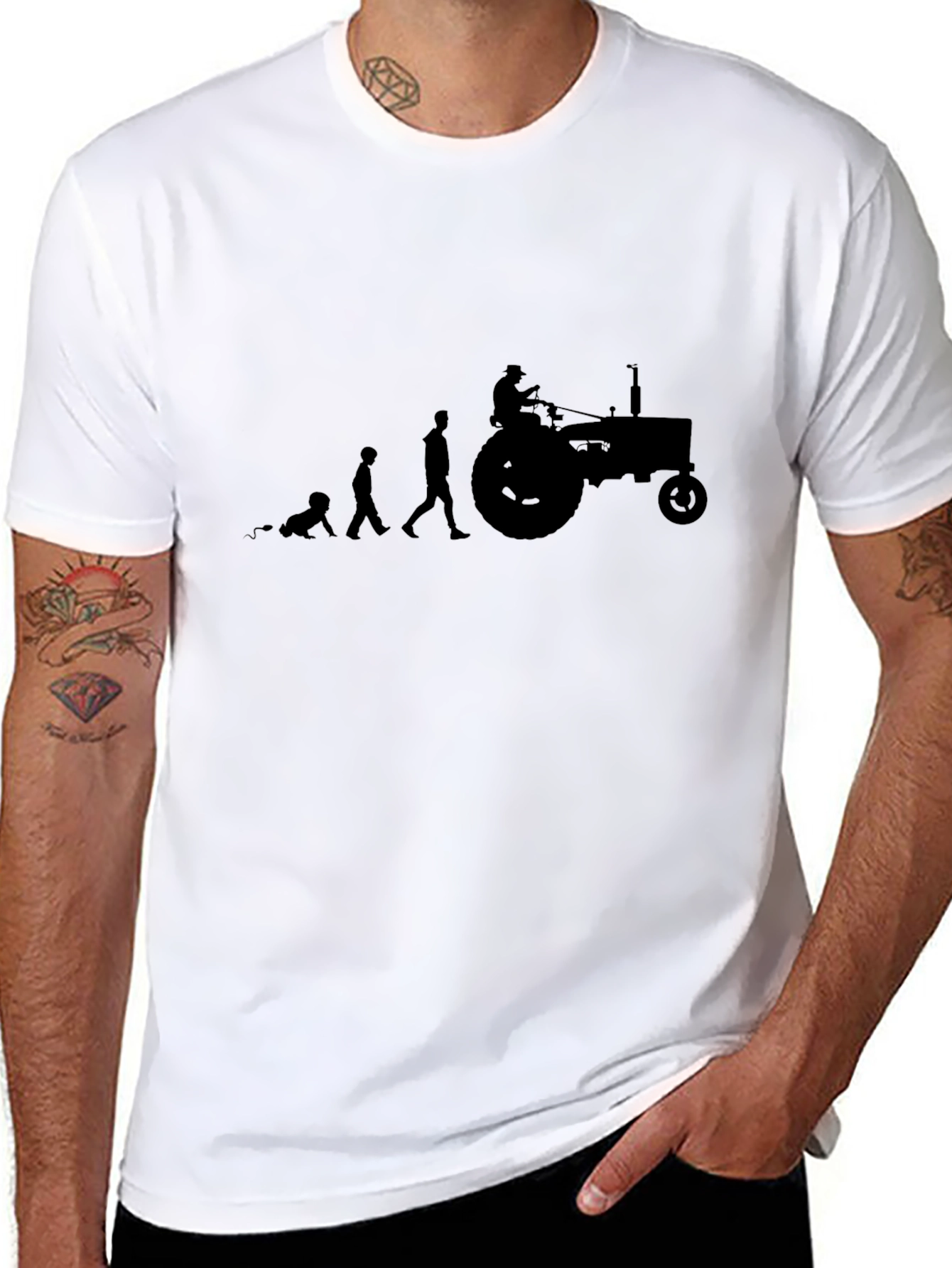 Evolution of a Farmer T-Shirt - Black