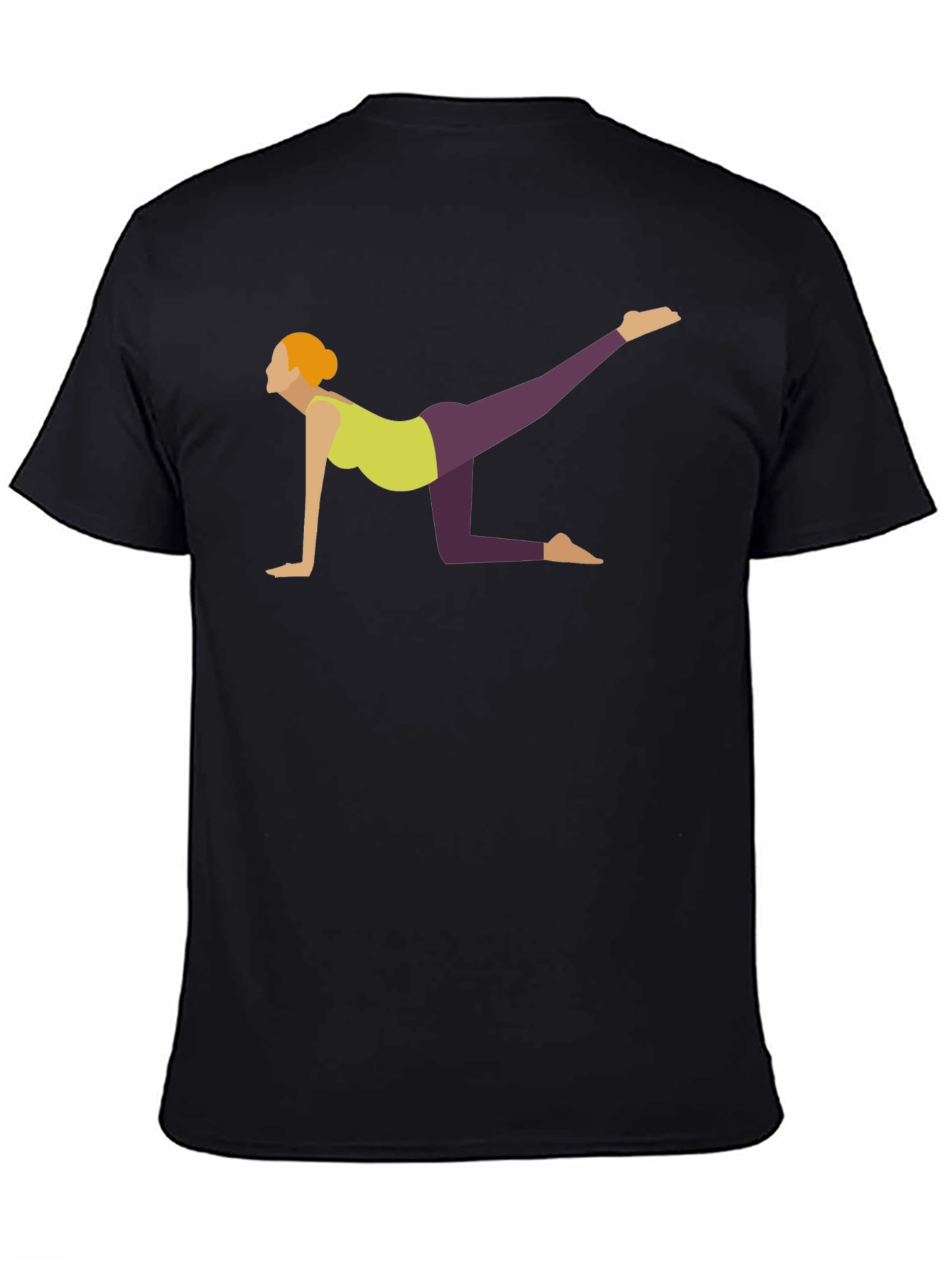 Yoga Pose Graphic Tee - Black