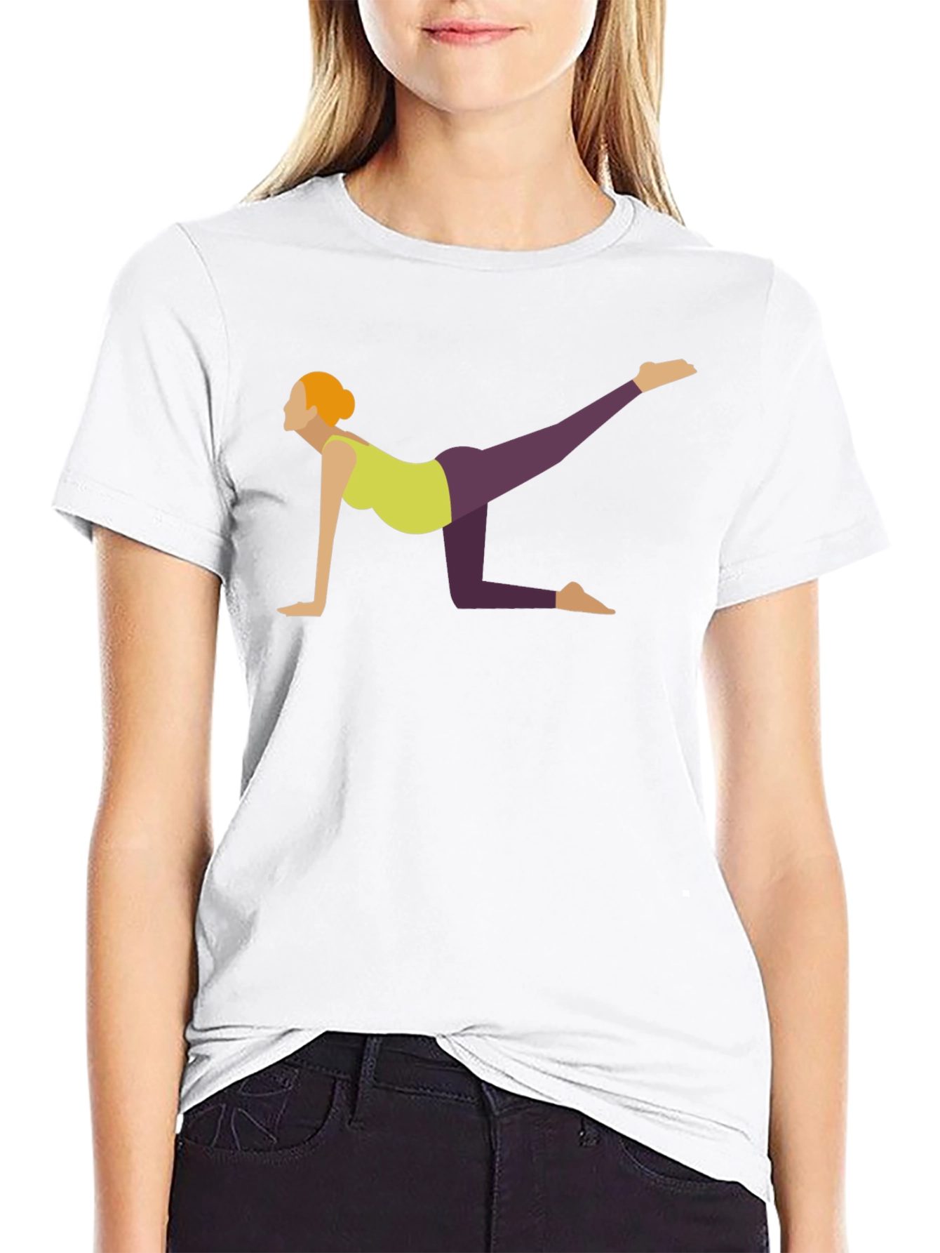 Yoga Pose Graphic Tee - Black