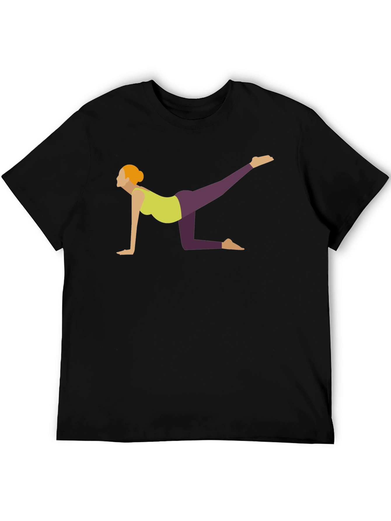 Yoga Pose Graphic Tee - Black