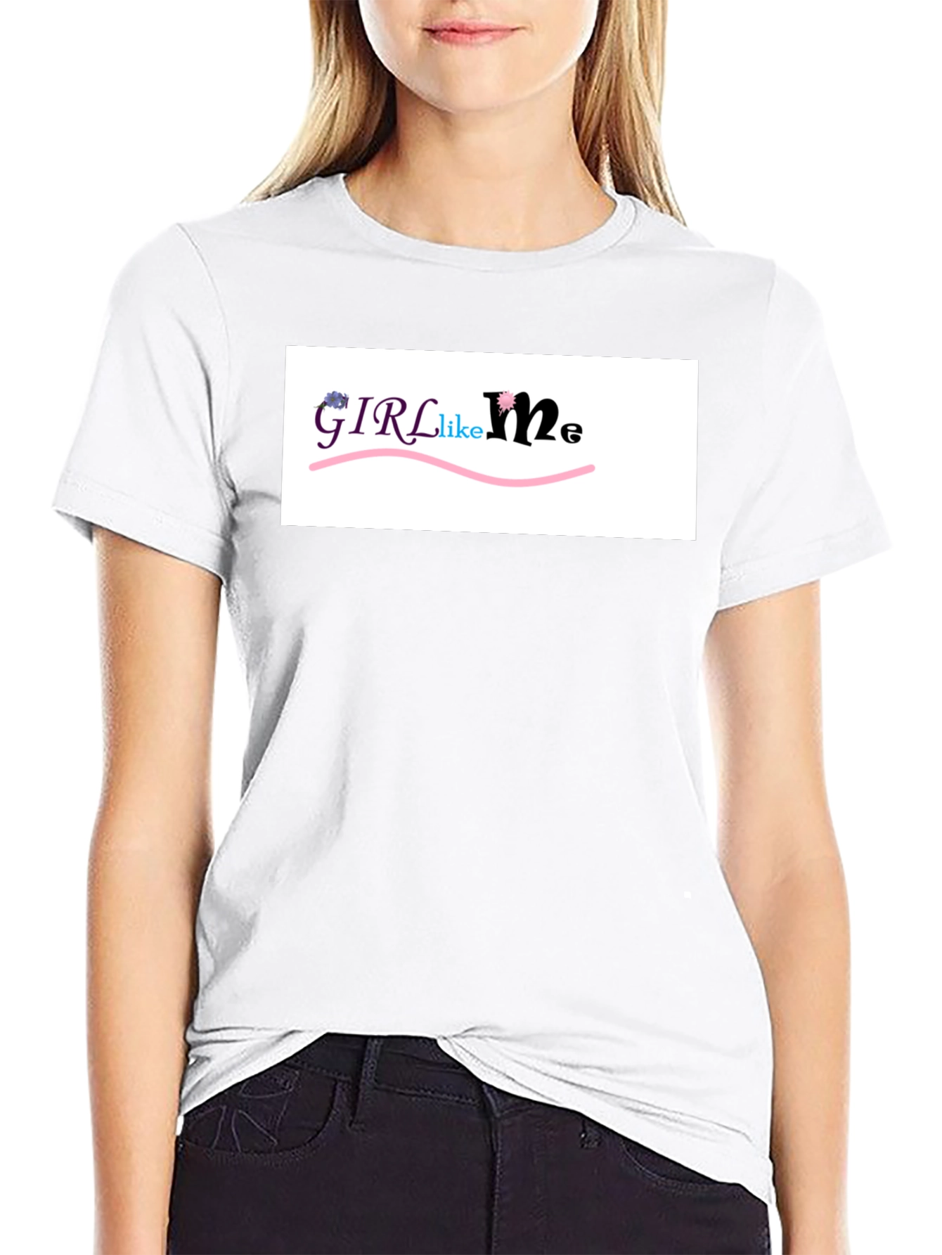 Girl Like Me Graphic Print Black T-Shirt