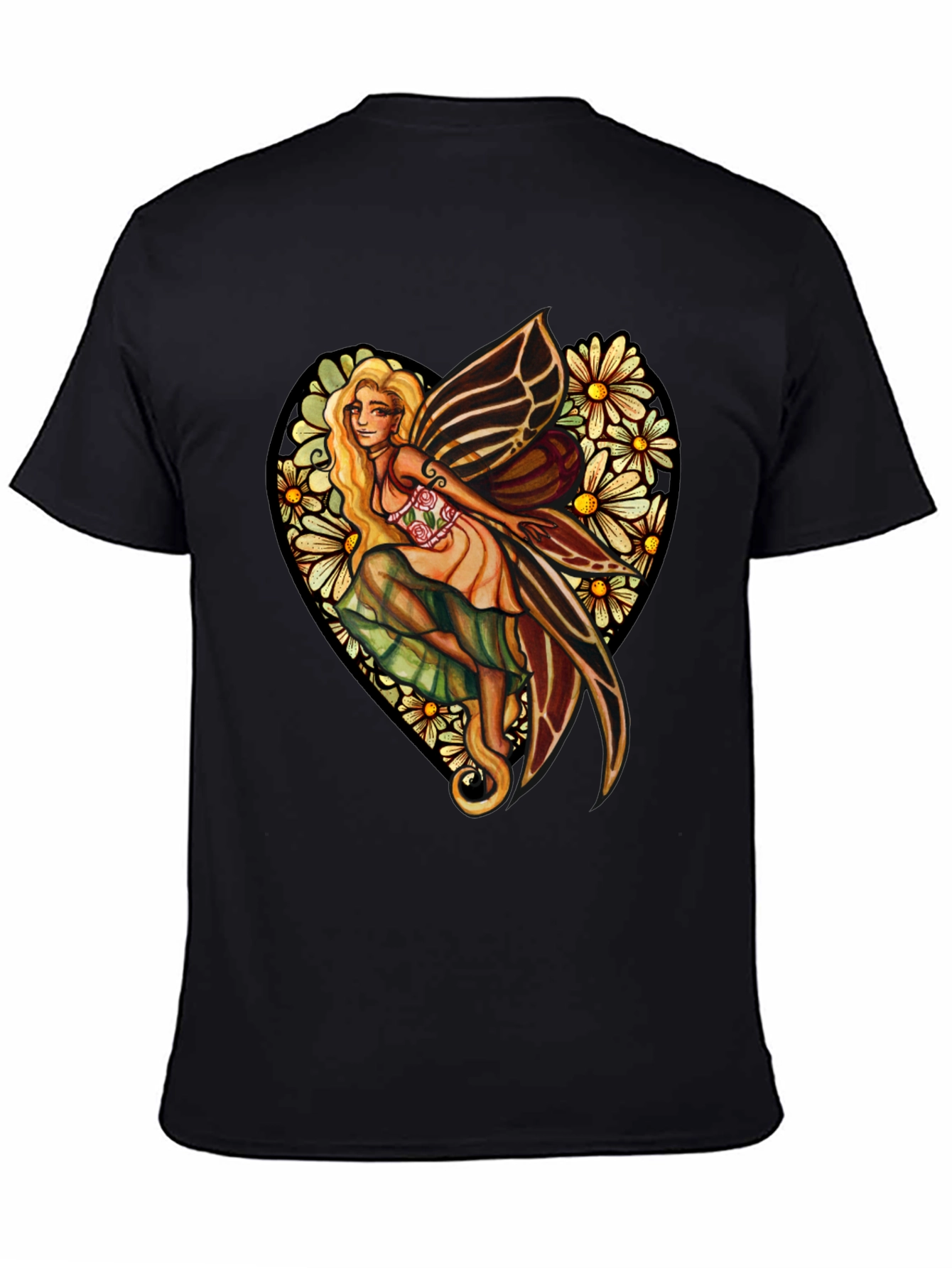 Fairy & Flowers Heart Graphic Tee