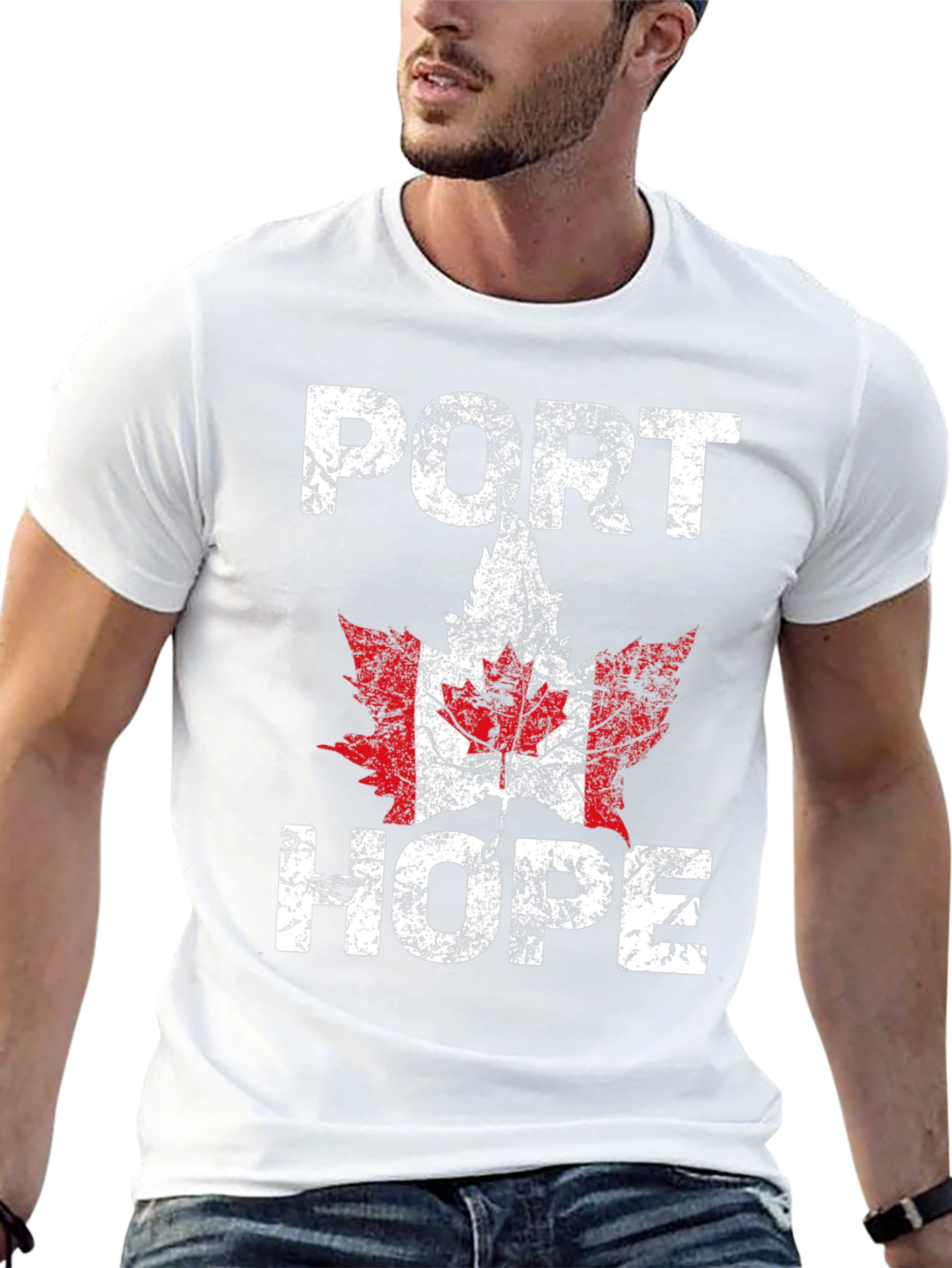 Port Hope Canada Flag Maple Leaf T-Shirt