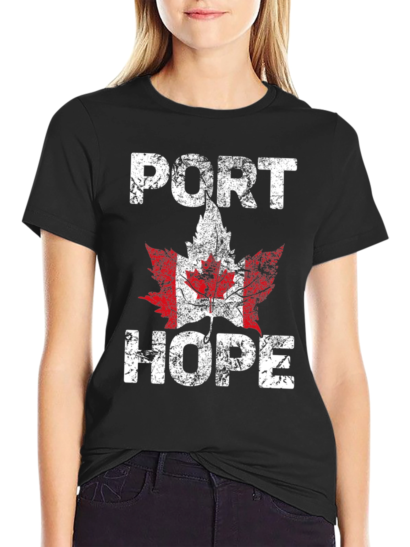 Port Hope Canada Flag Maple Leaf T-Shirt