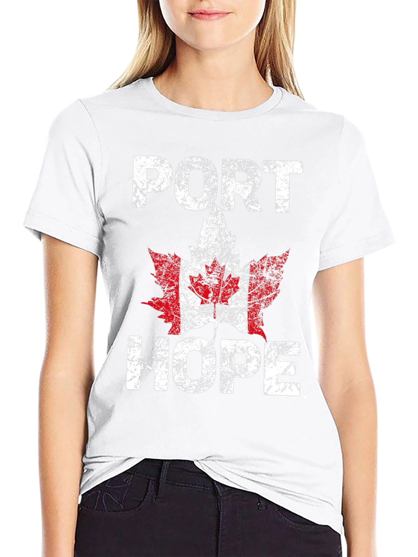 Port Hope Canada Flag Maple Leaf T-Shirt