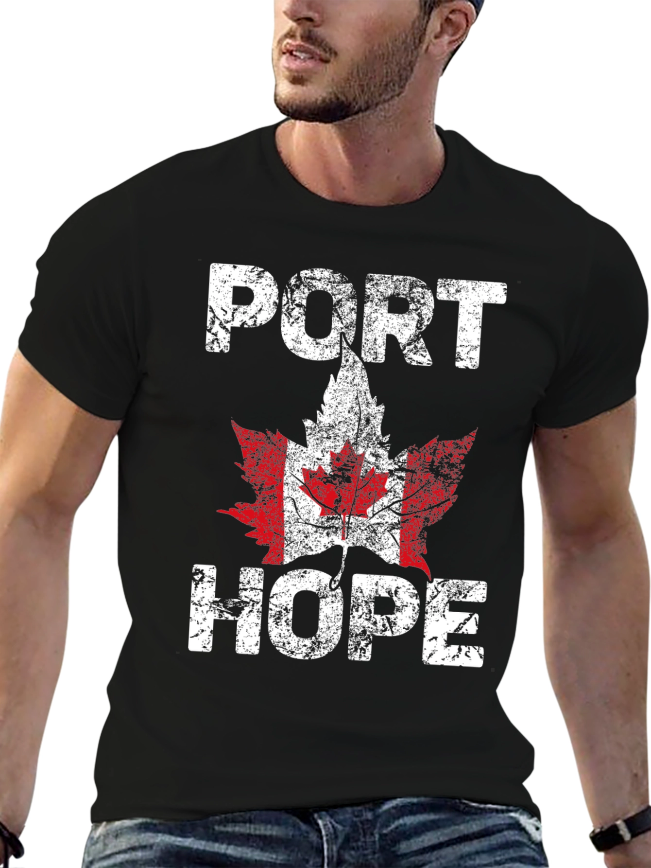 Port Hope Canada Flag Maple Leaf T-Shirt