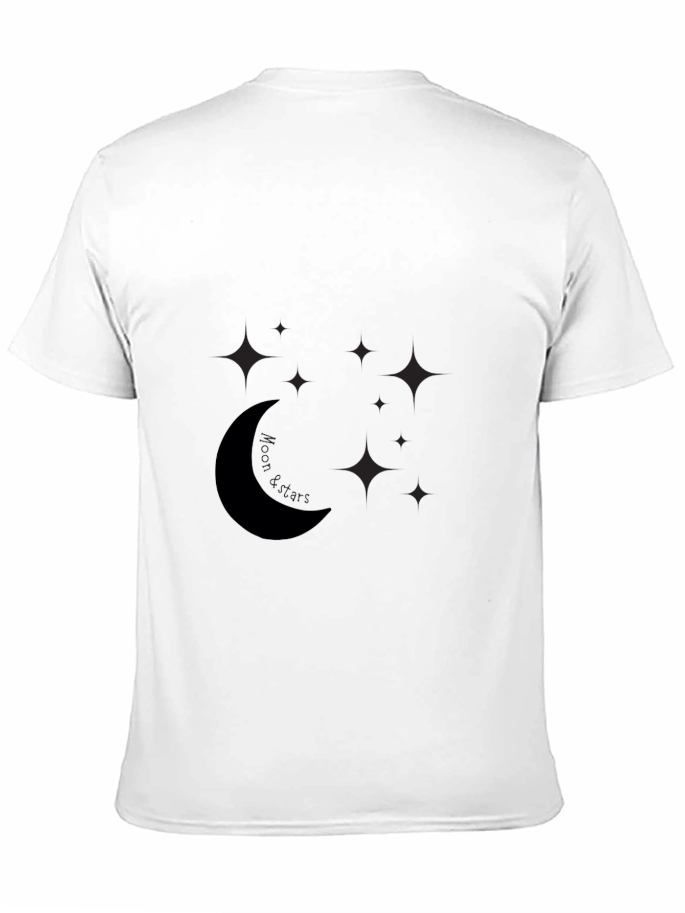 Mens Black Moon & Stars Graphic Tee