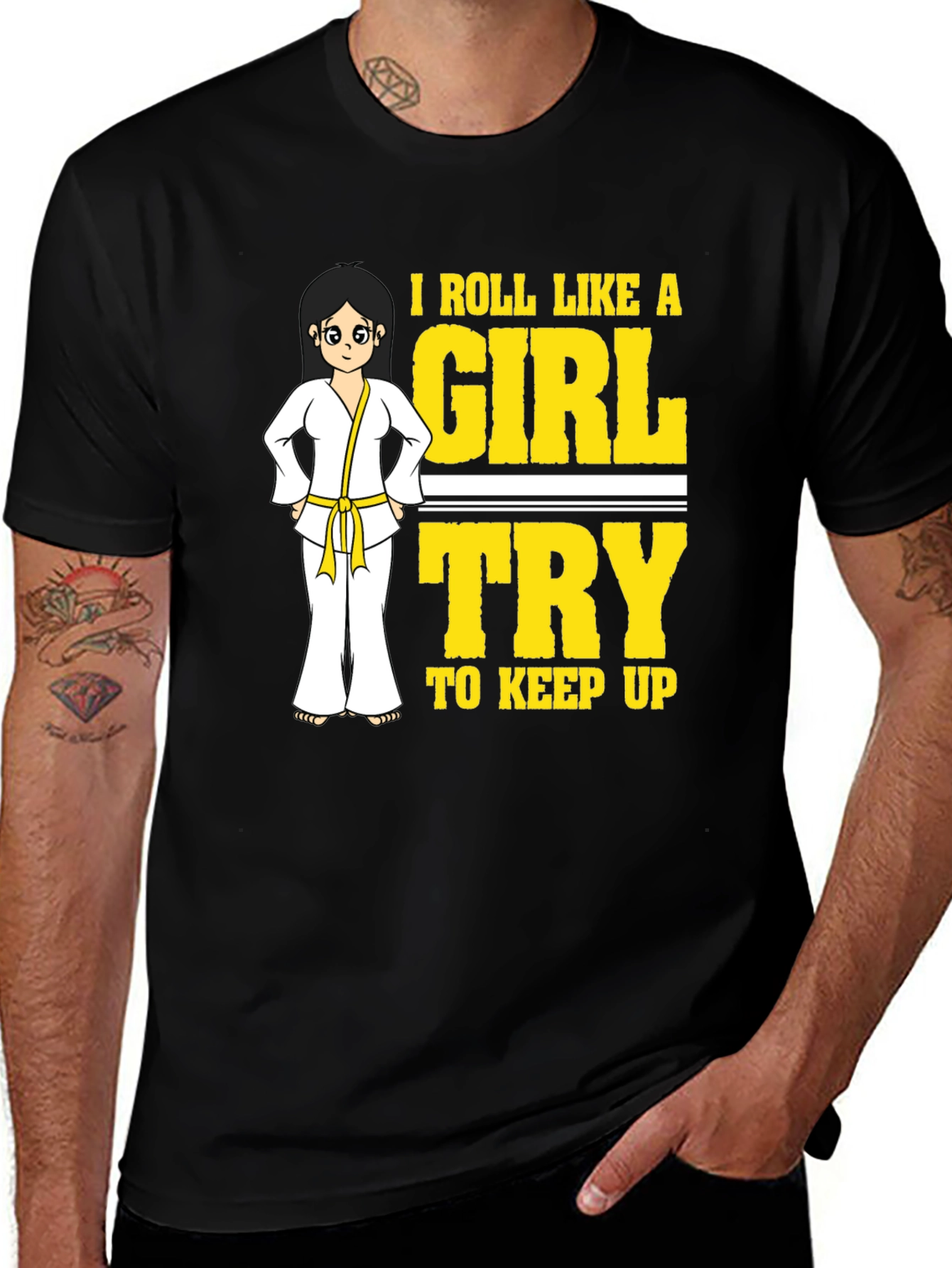 I Roll Like A Girl Martial Arts T-Shirt