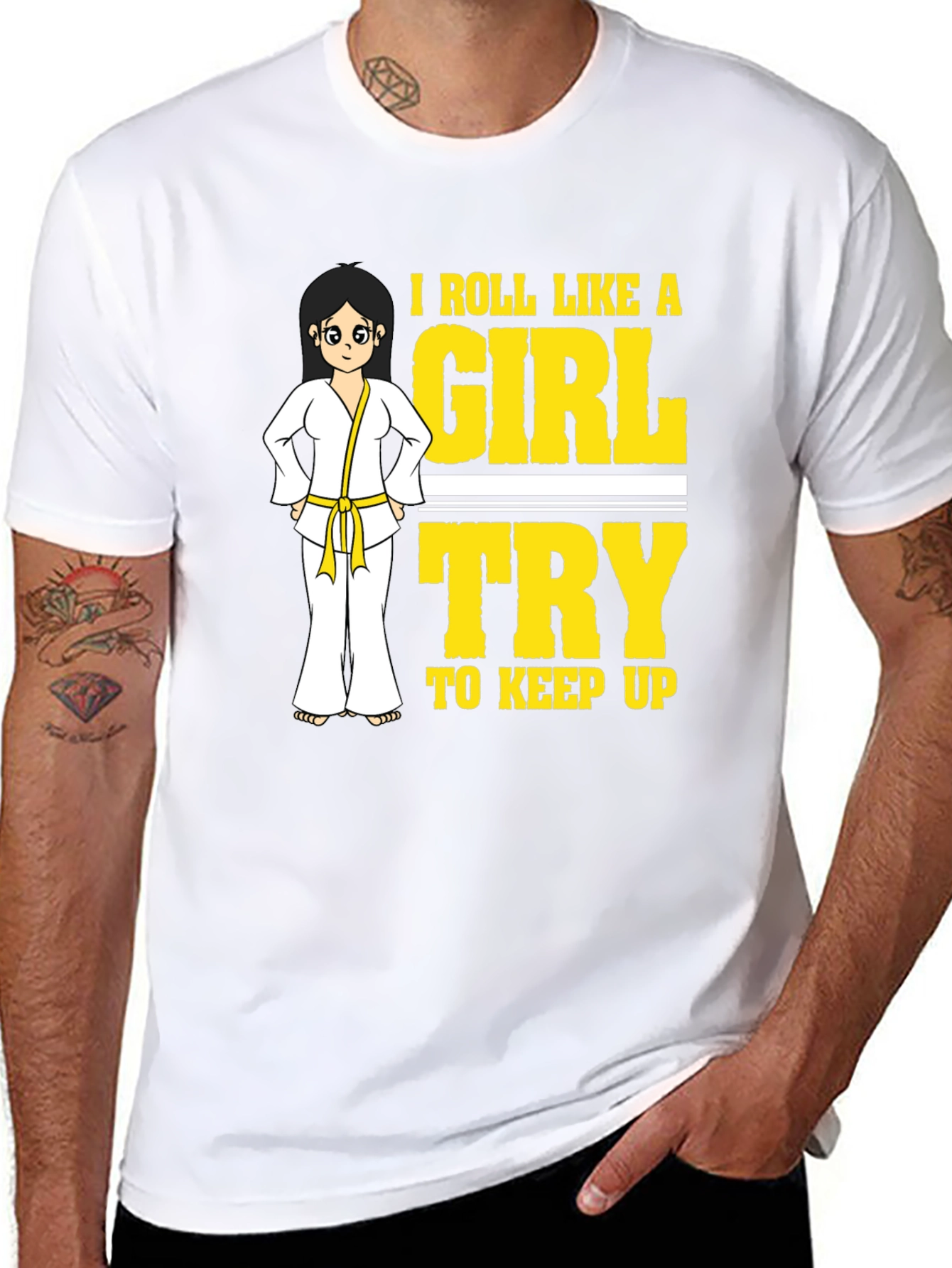 I Roll Like A Girl Martial Arts T-Shirt