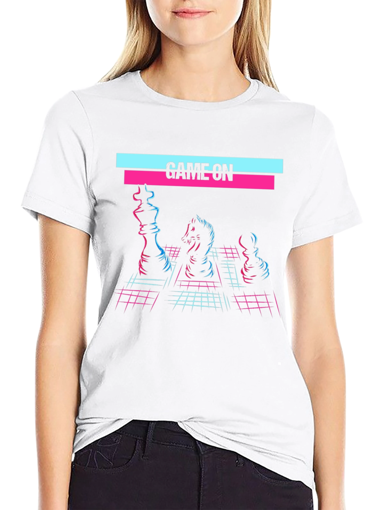 Game On Chess T-Shirt - Retro 80s Style