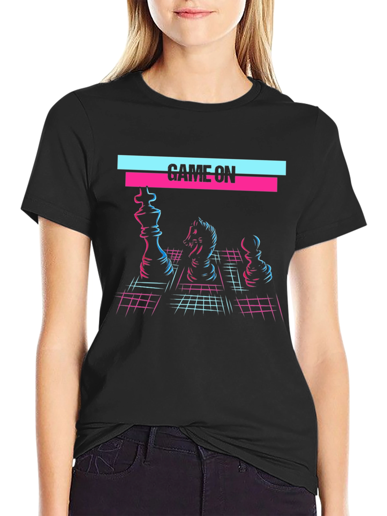 Game On Chess T-Shirt - Retro 80s Style