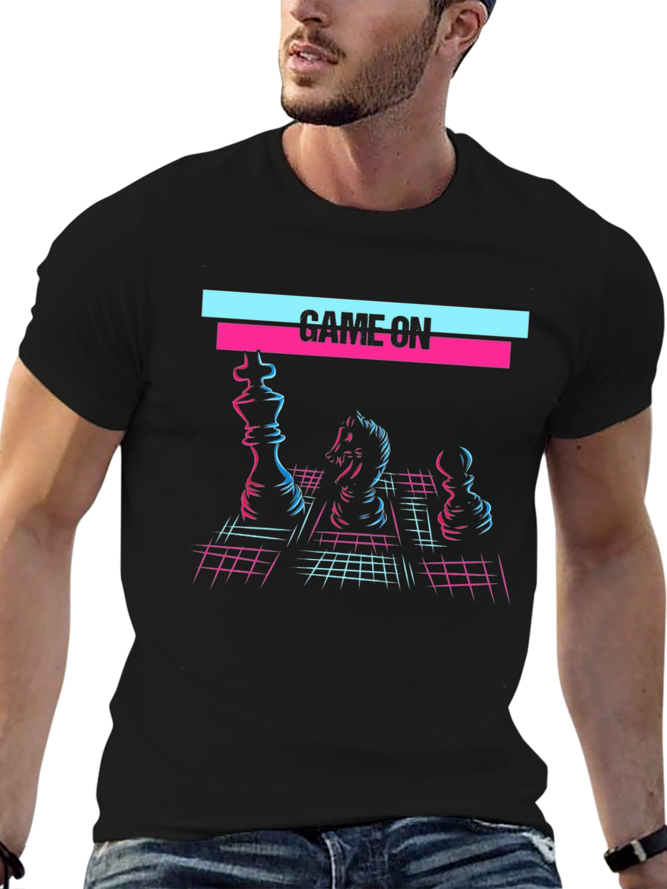 Game On Chess T-Shirt - Retro 80s Style
