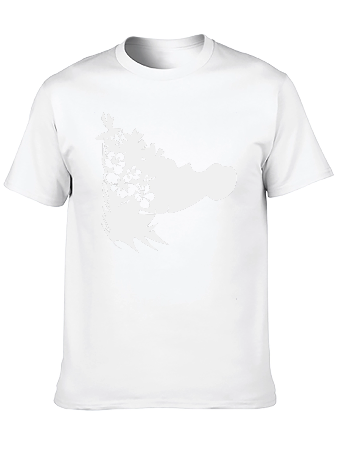 Floral Island Style Black Graphic Tee