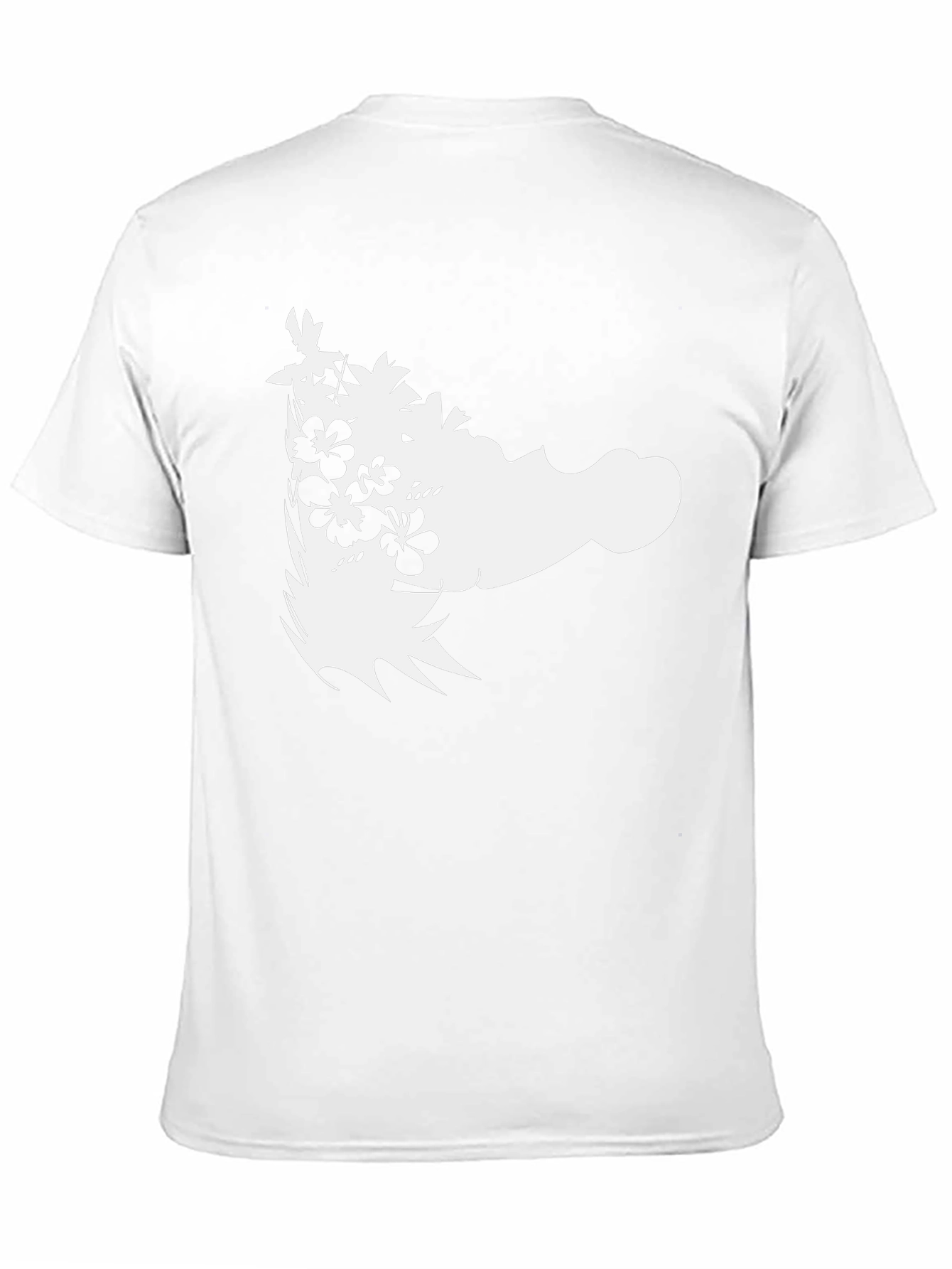 Floral Island Style Black Graphic Tee
