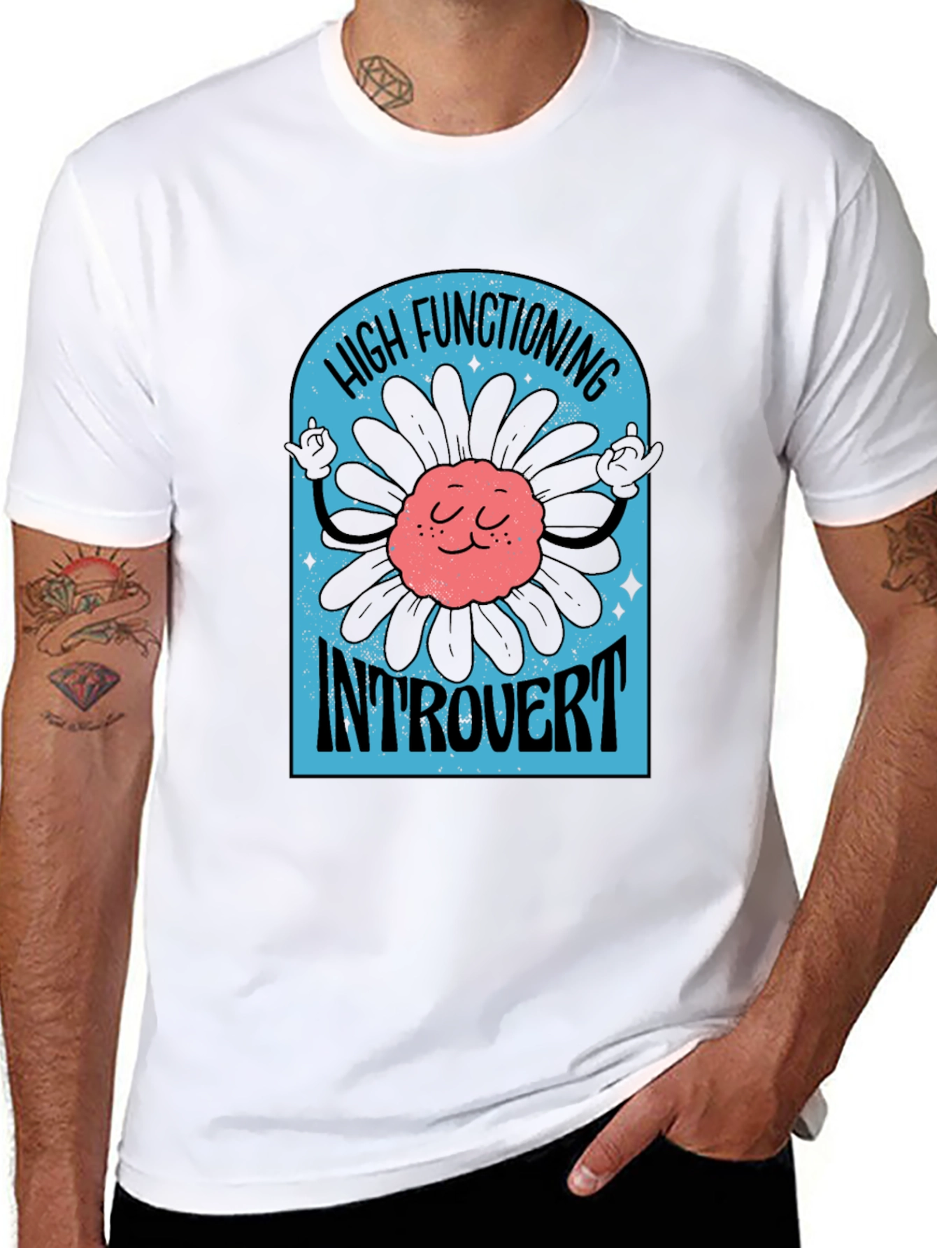 High Functioning Introvert Black T-Shirt