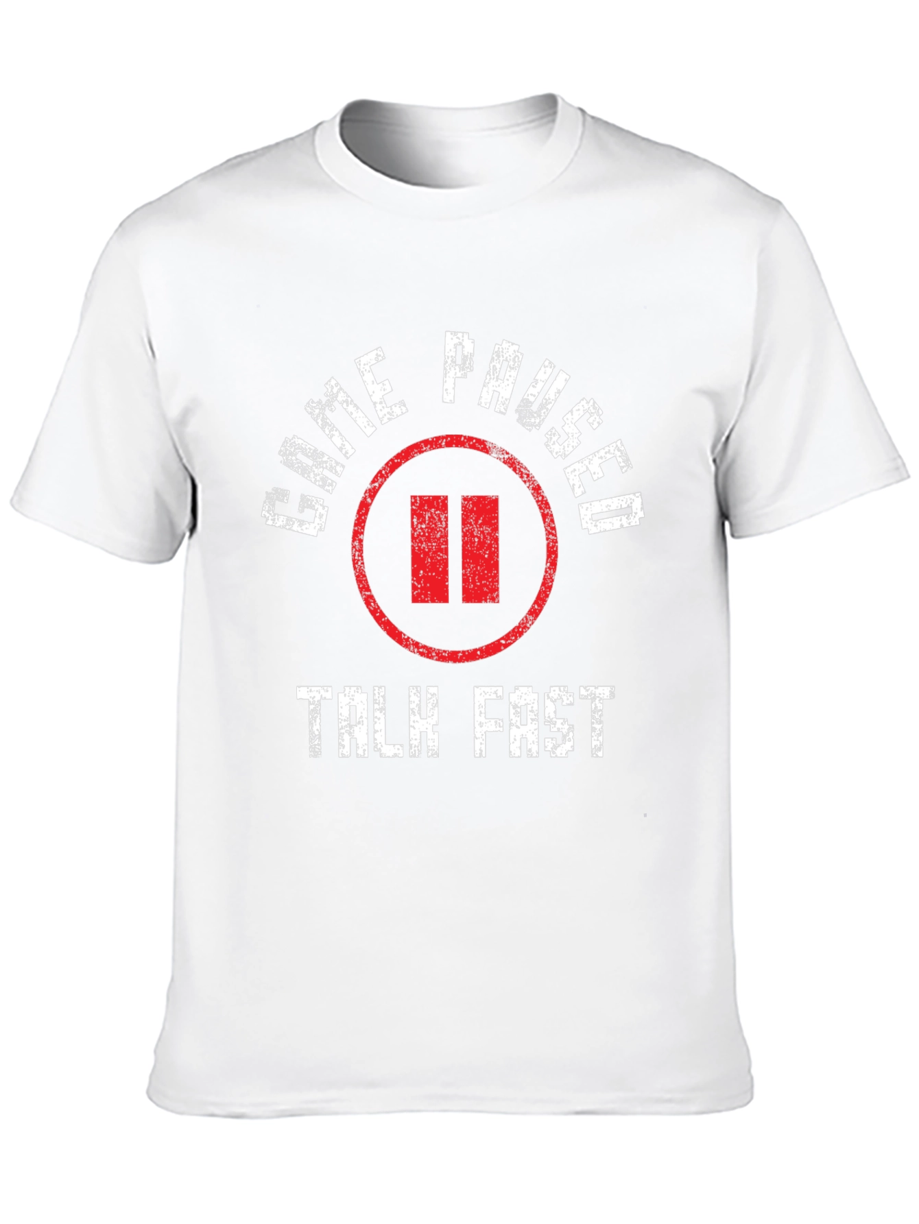 Game Paused Talk Fast Black T-Shirt