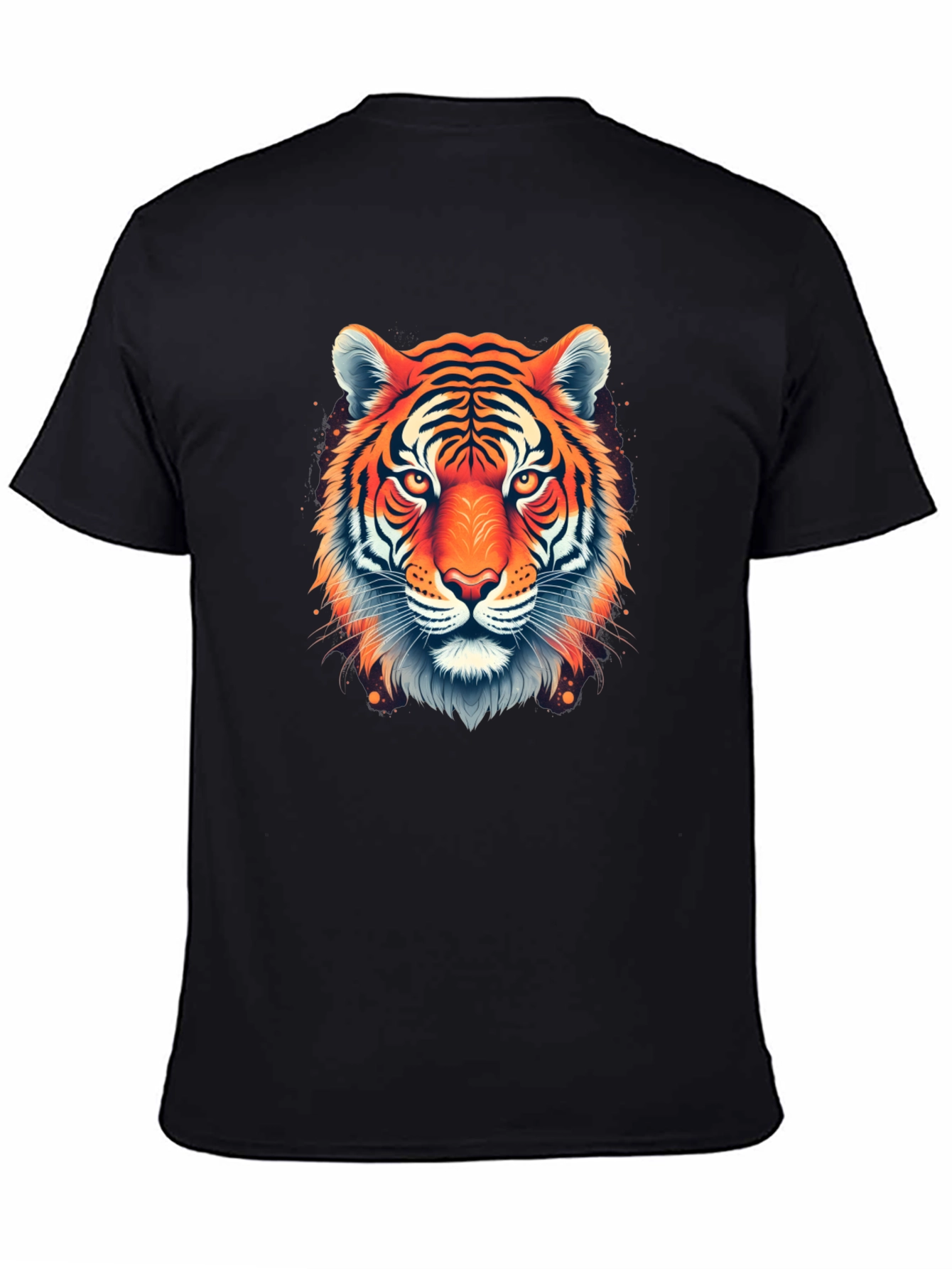 Bold Tiger Graphic Black T-Shirt