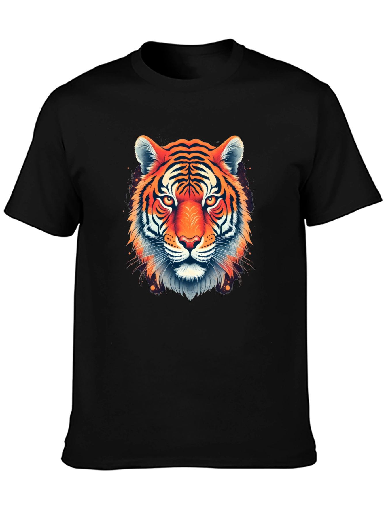 Bold Tiger Graphic Black T-Shirt