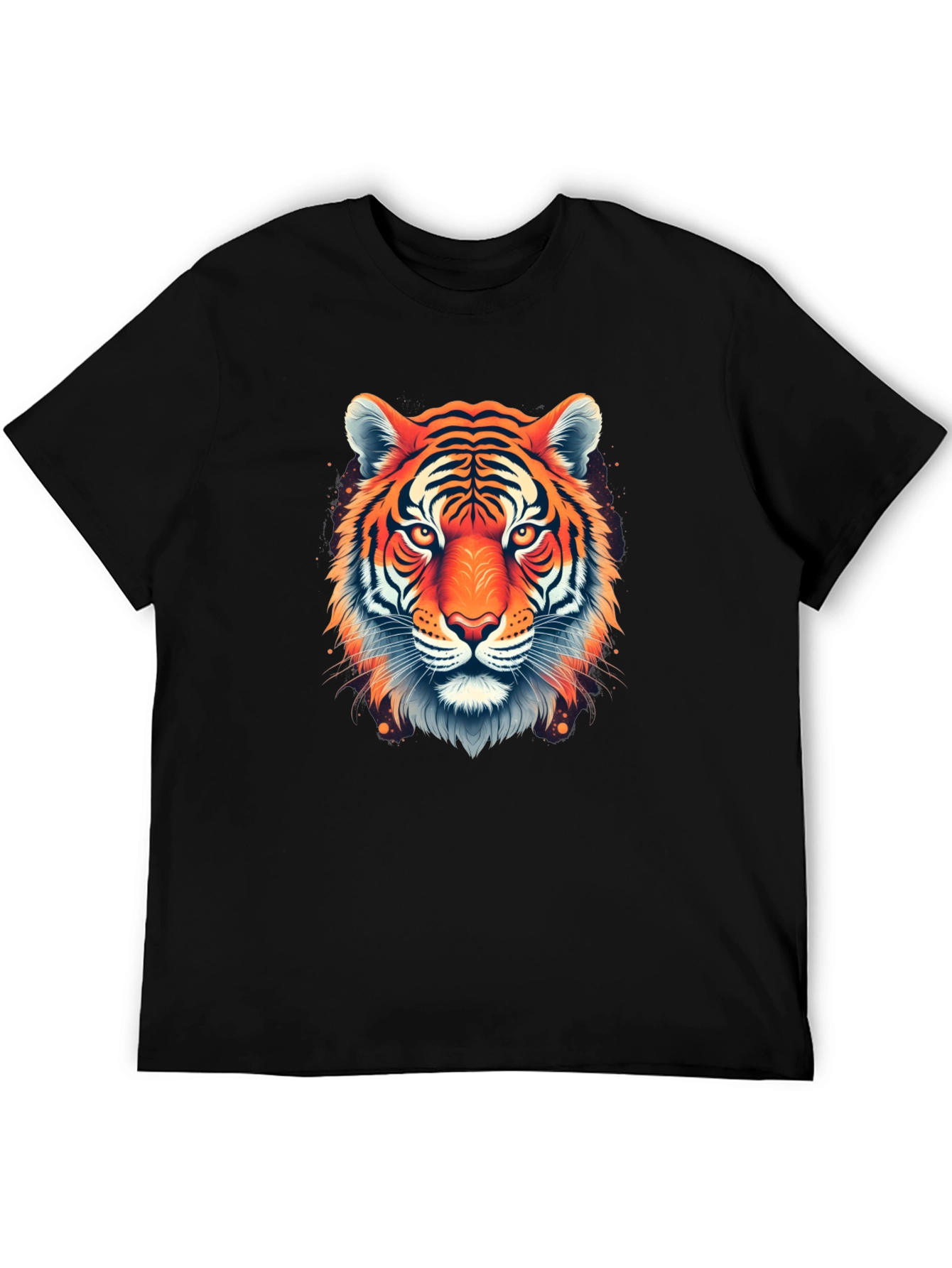 Bold Tiger Graphic Black T-Shirt