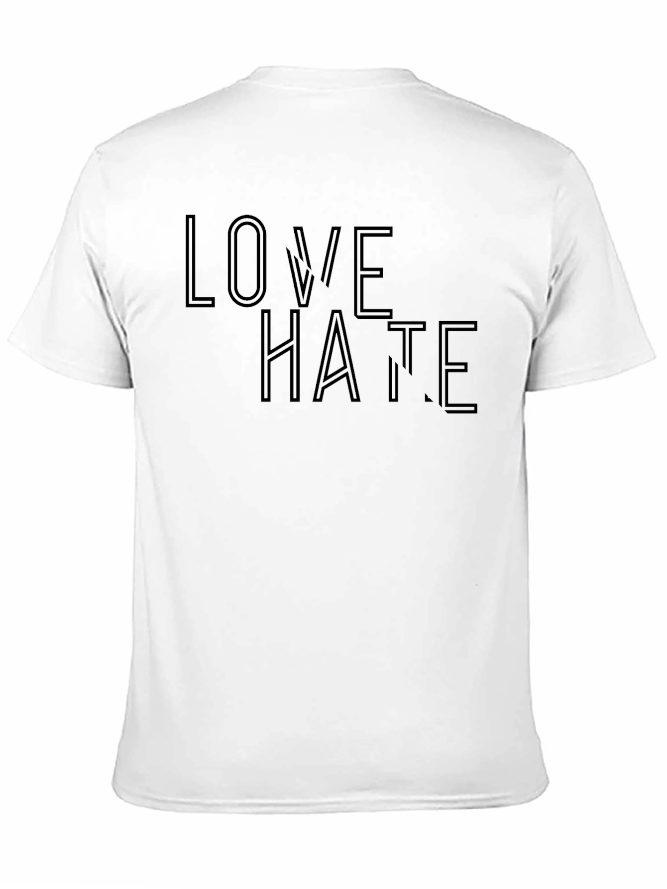 Love Hate Graphic T-Shirt - Black