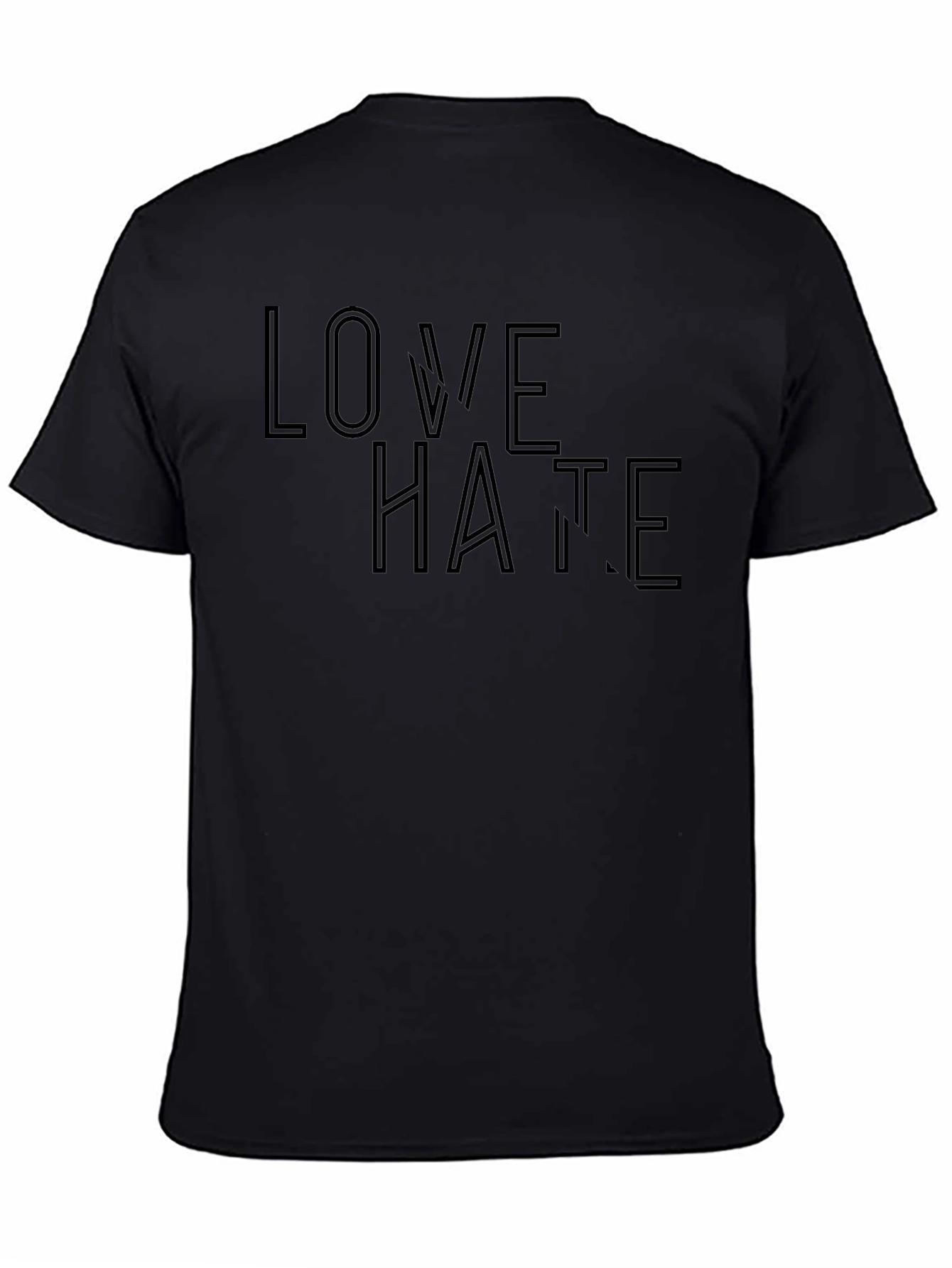 Love Hate Graphic T-Shirt - Black
