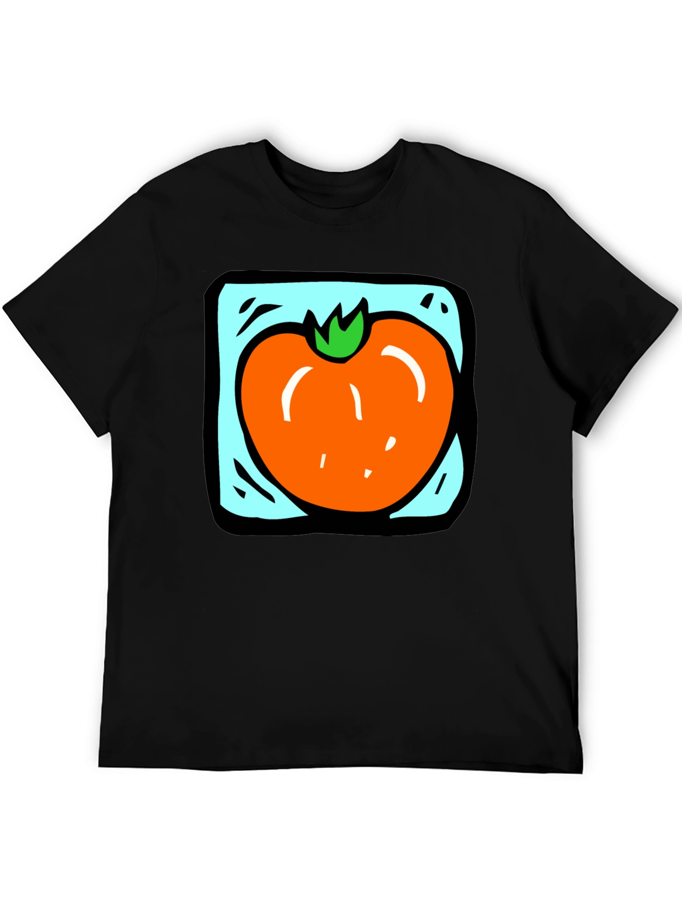 Tomato Graphic Tee - Black Cotton T-Shirt