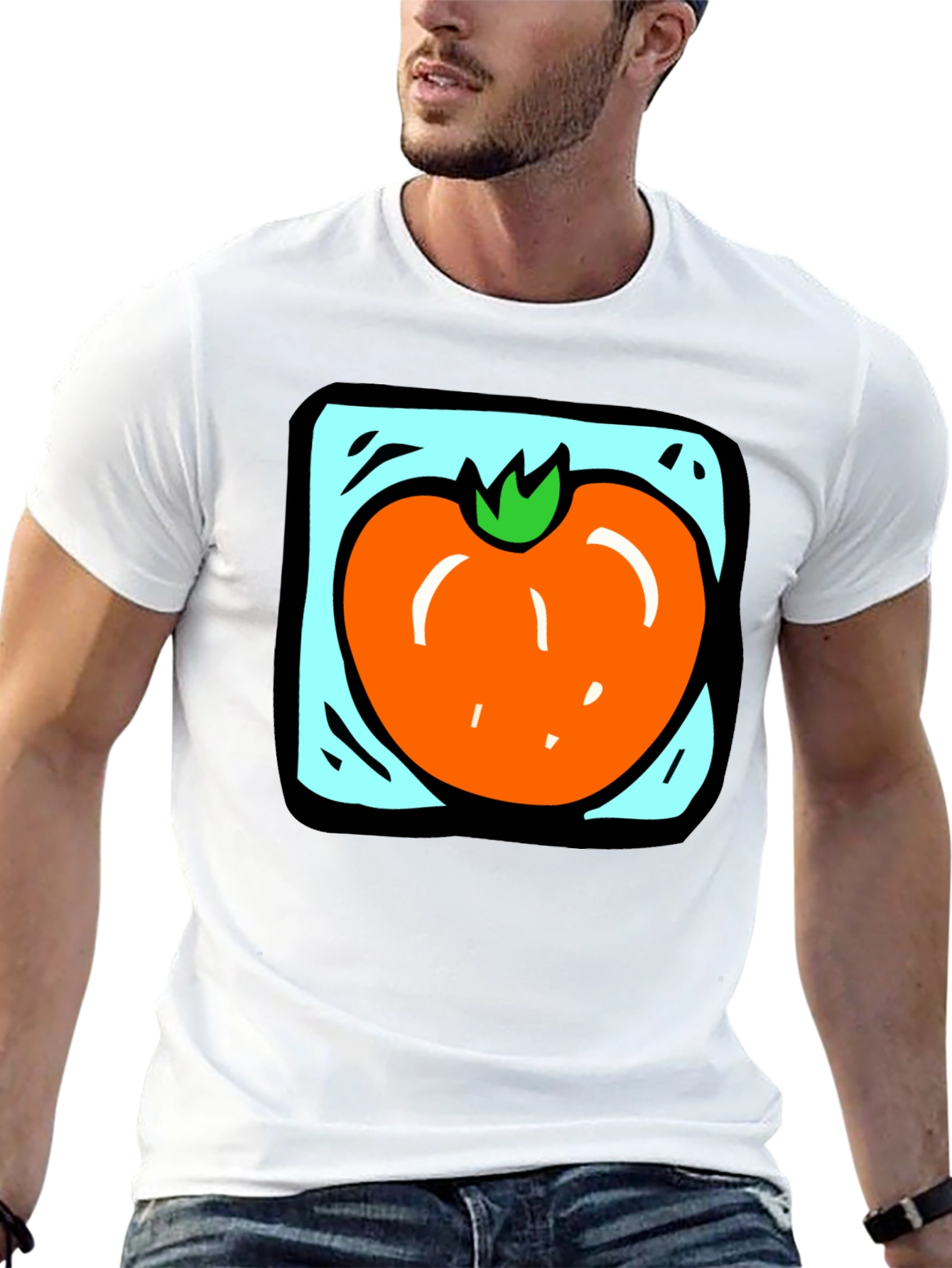 Tomato Graphic Tee - Black Cotton T-Shirt