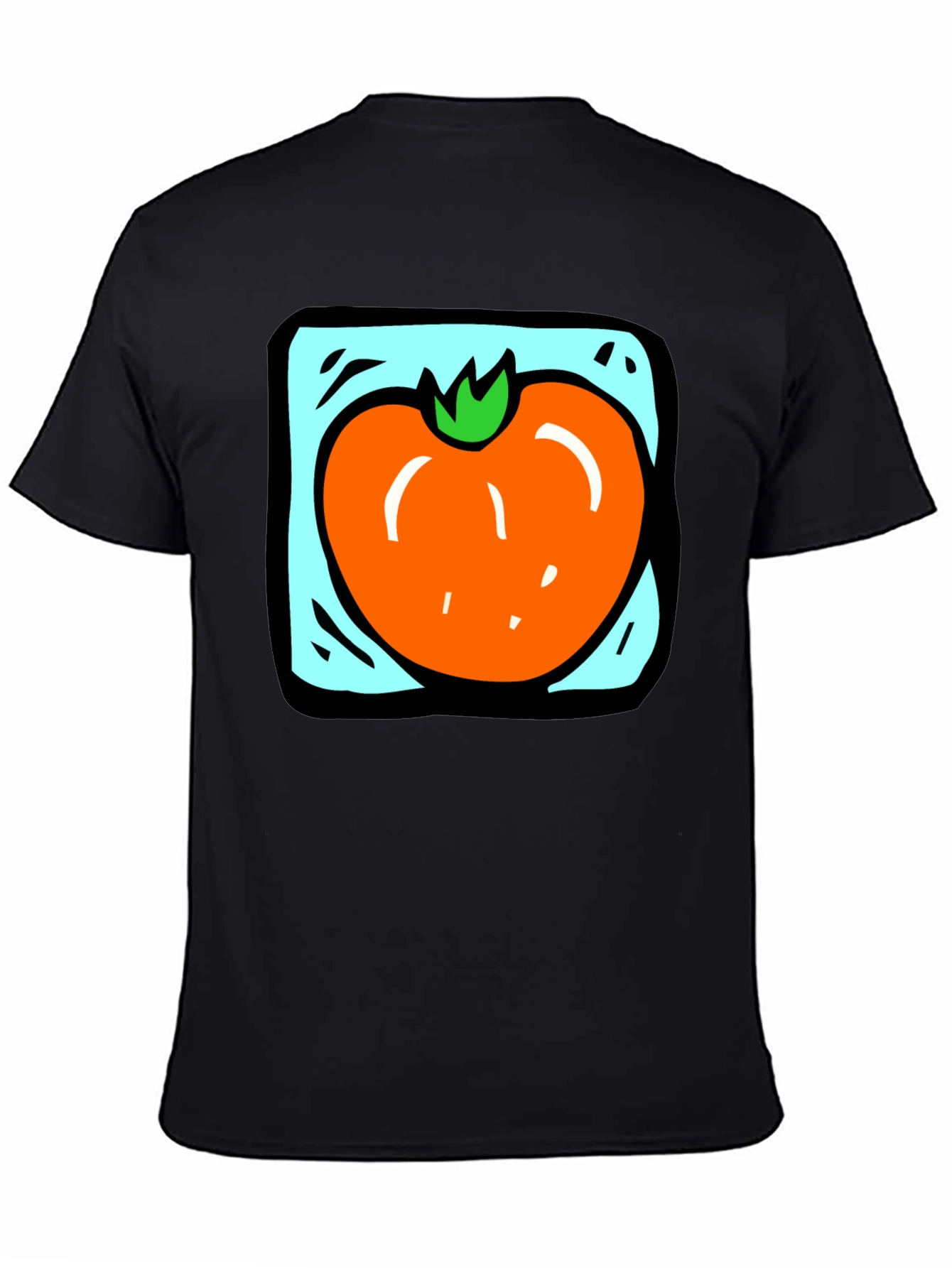 Tomato Graphic Tee - Black Cotton T-Shirt