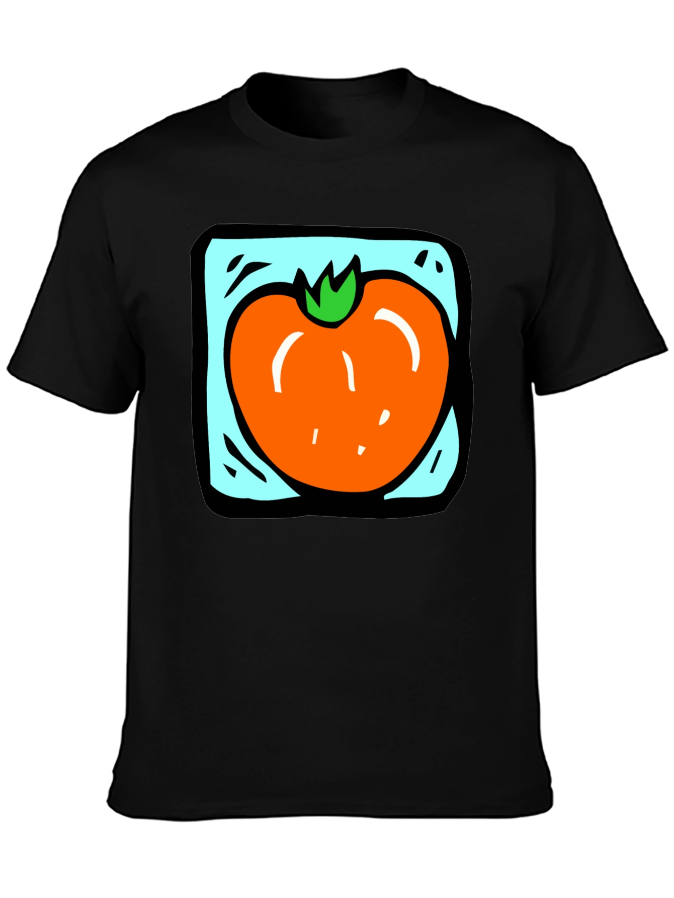 Tomato Graphic Tee - Black Cotton T-Shirt