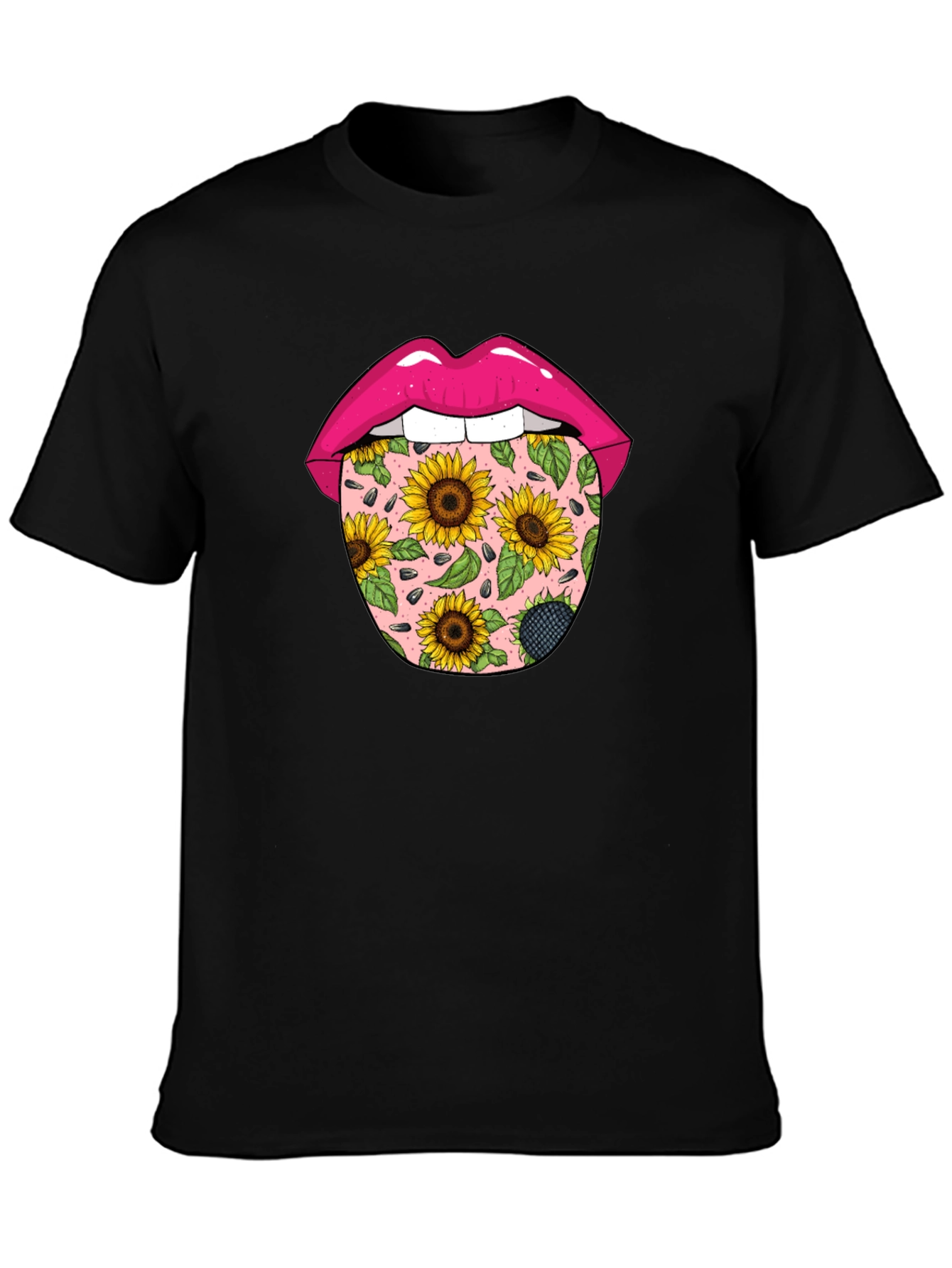 Sunflower Tongue Graphic Print T-Shirt