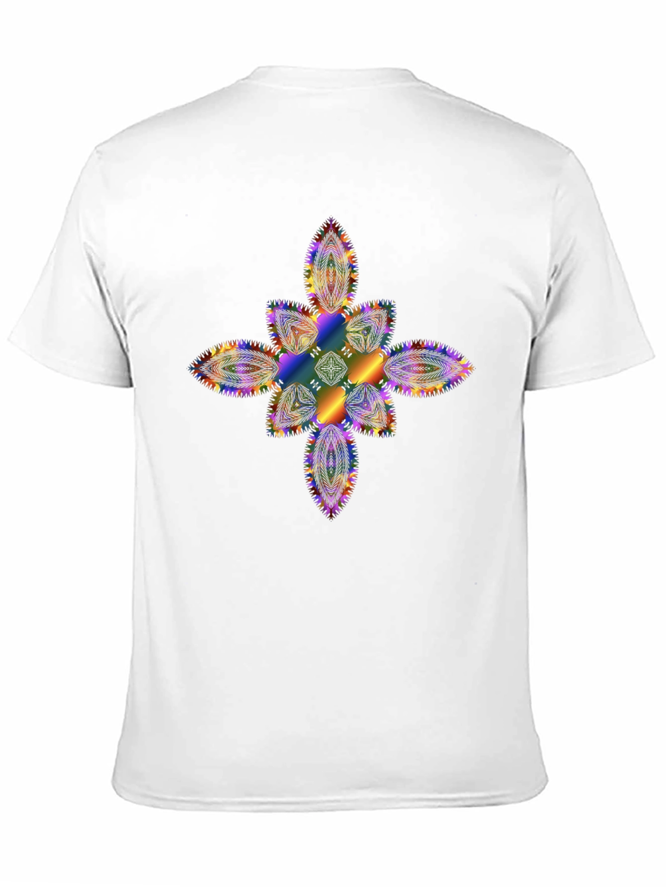 Rainbow Mandala Graphic Black T-Shirt