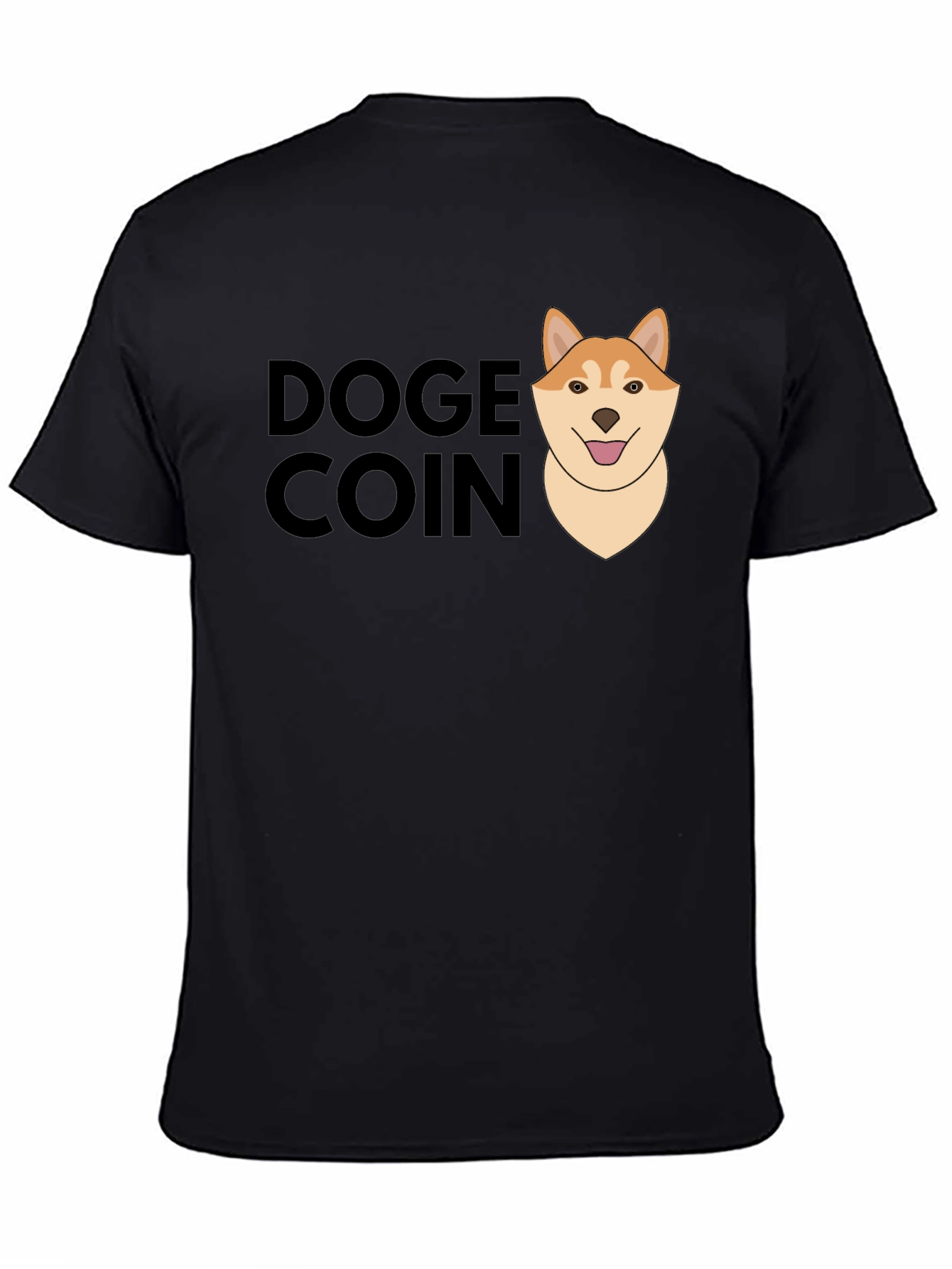 Doge Coin Graphic T-Shirt - Black Crypto Tee
