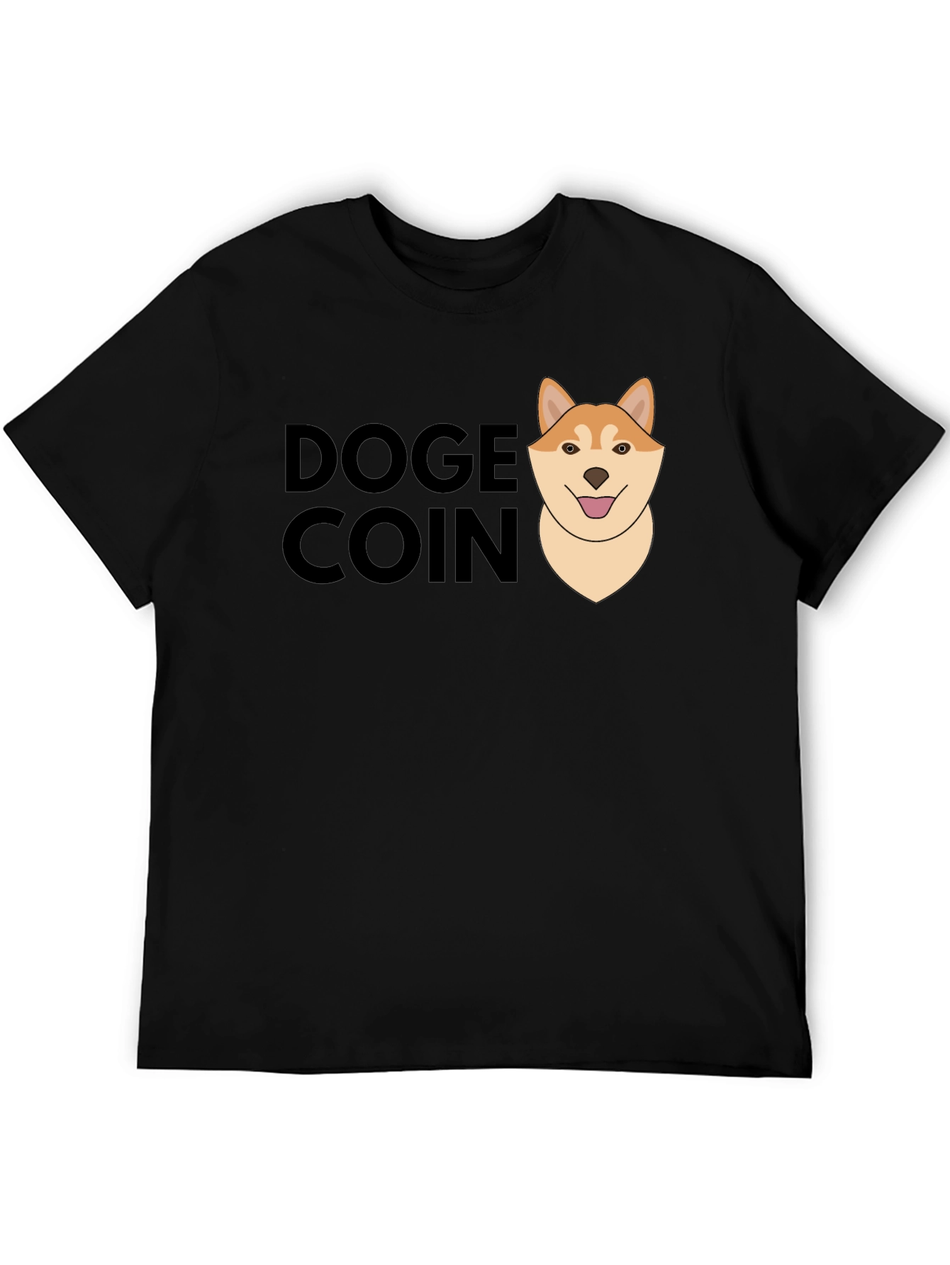 Doge Coin Graphic T-Shirt - Black Crypto Tee