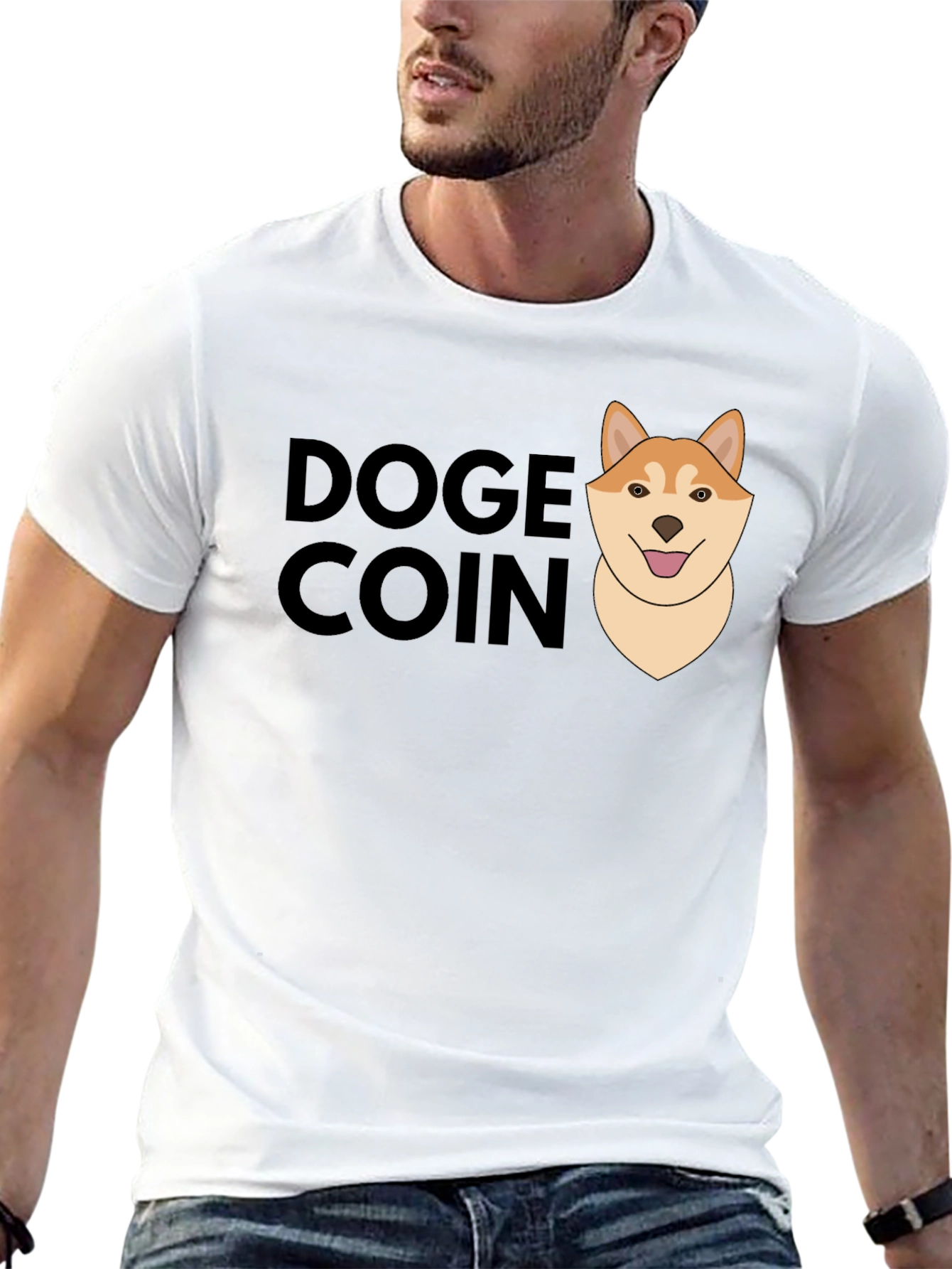 Doge Coin Graphic T-Shirt - Black Crypto Tee