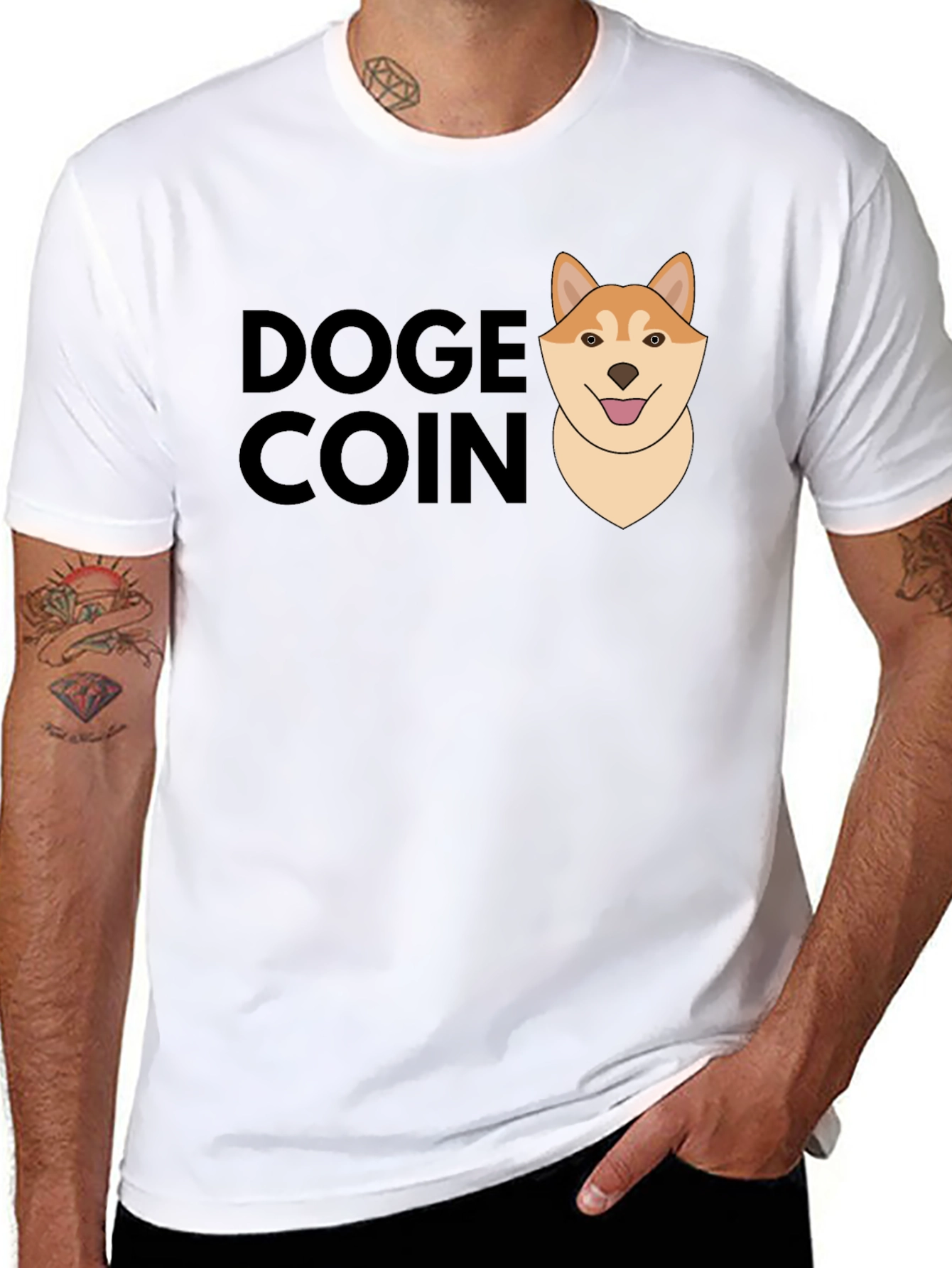 Doge Coin Graphic T-Shirt - Black Crypto Tee