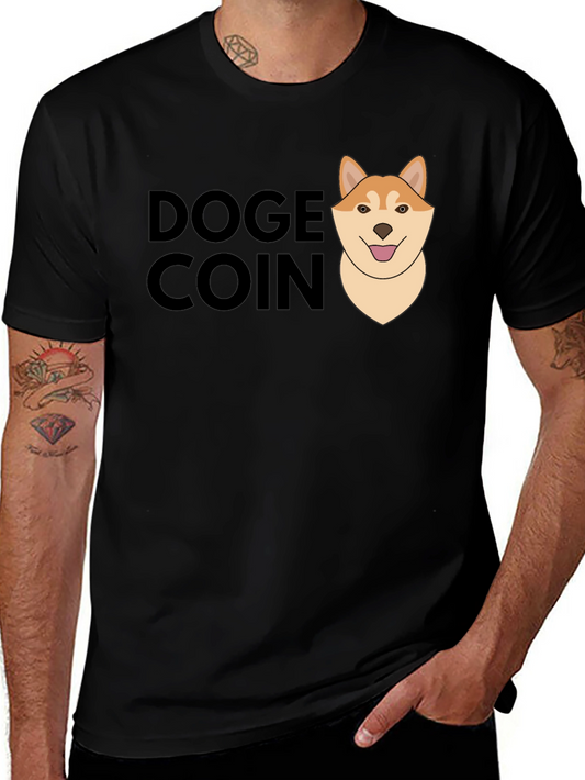 Doge Coin Graphic T-Shirt - Black Crypto Tee