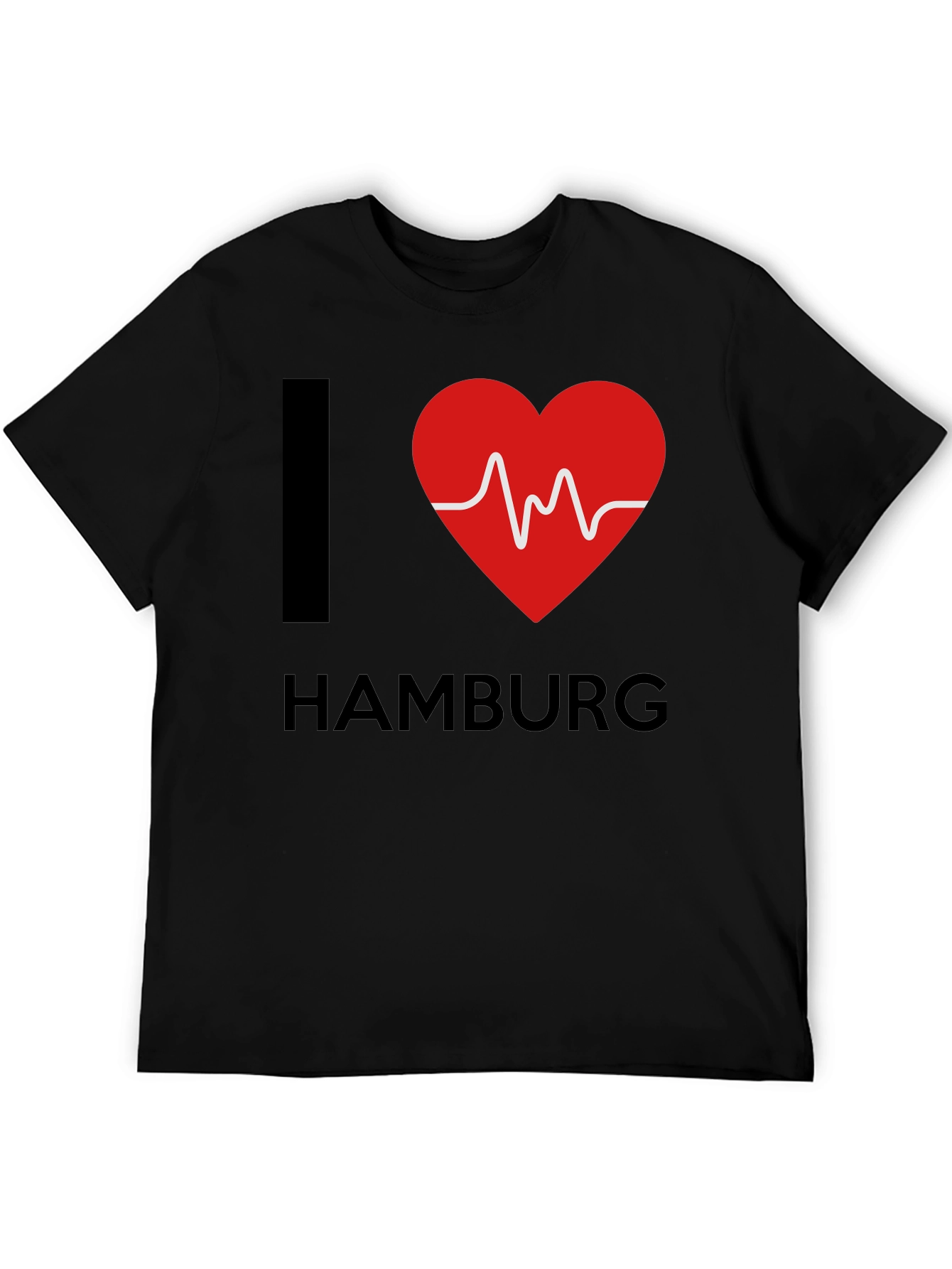 I Love Hamburg T-Shirt - Heartbeat Design
