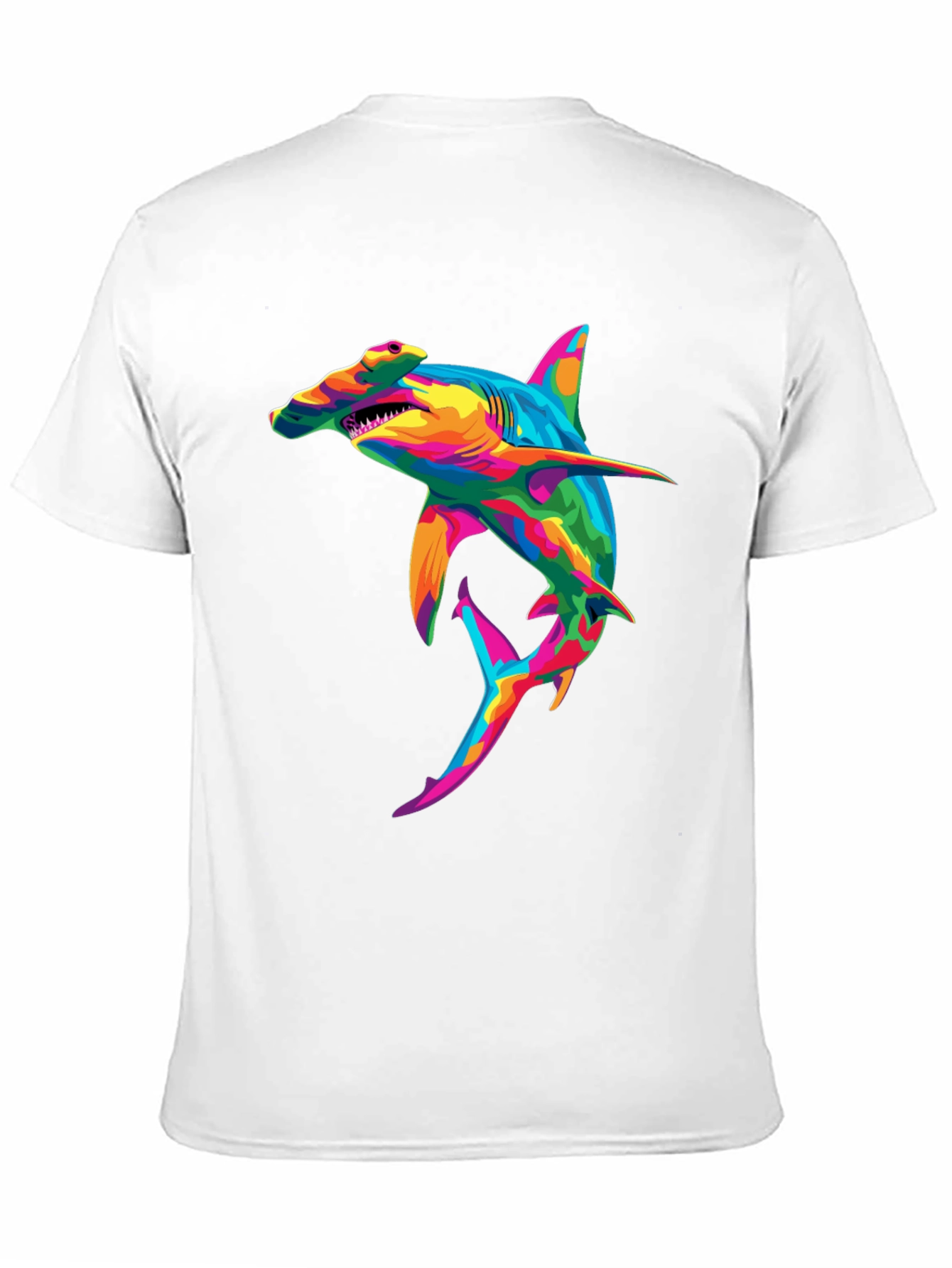Rainbow Hammerhead Shark Graphic T-Shirt