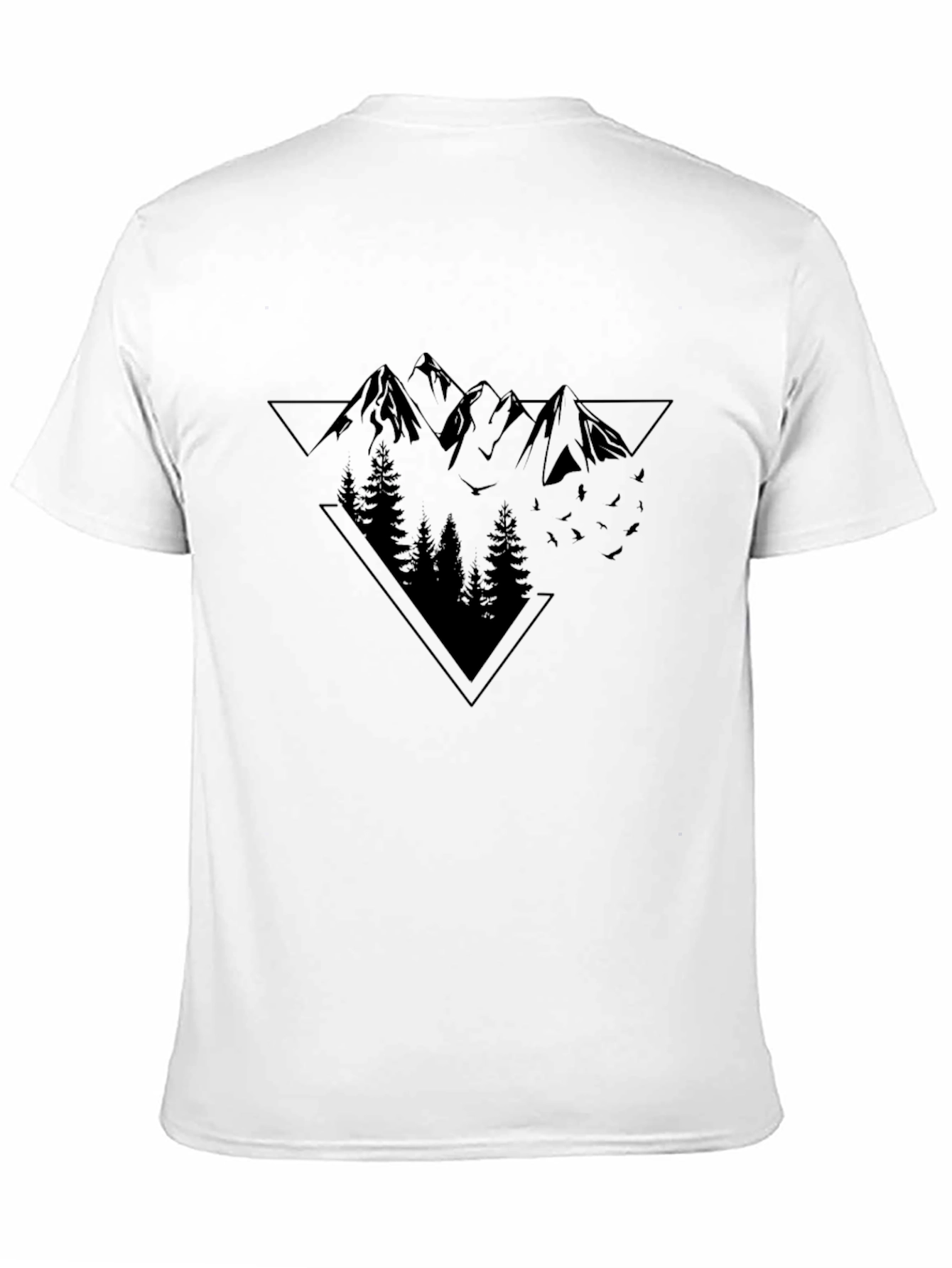 Mens Black Mountain Graphic T-Shirt