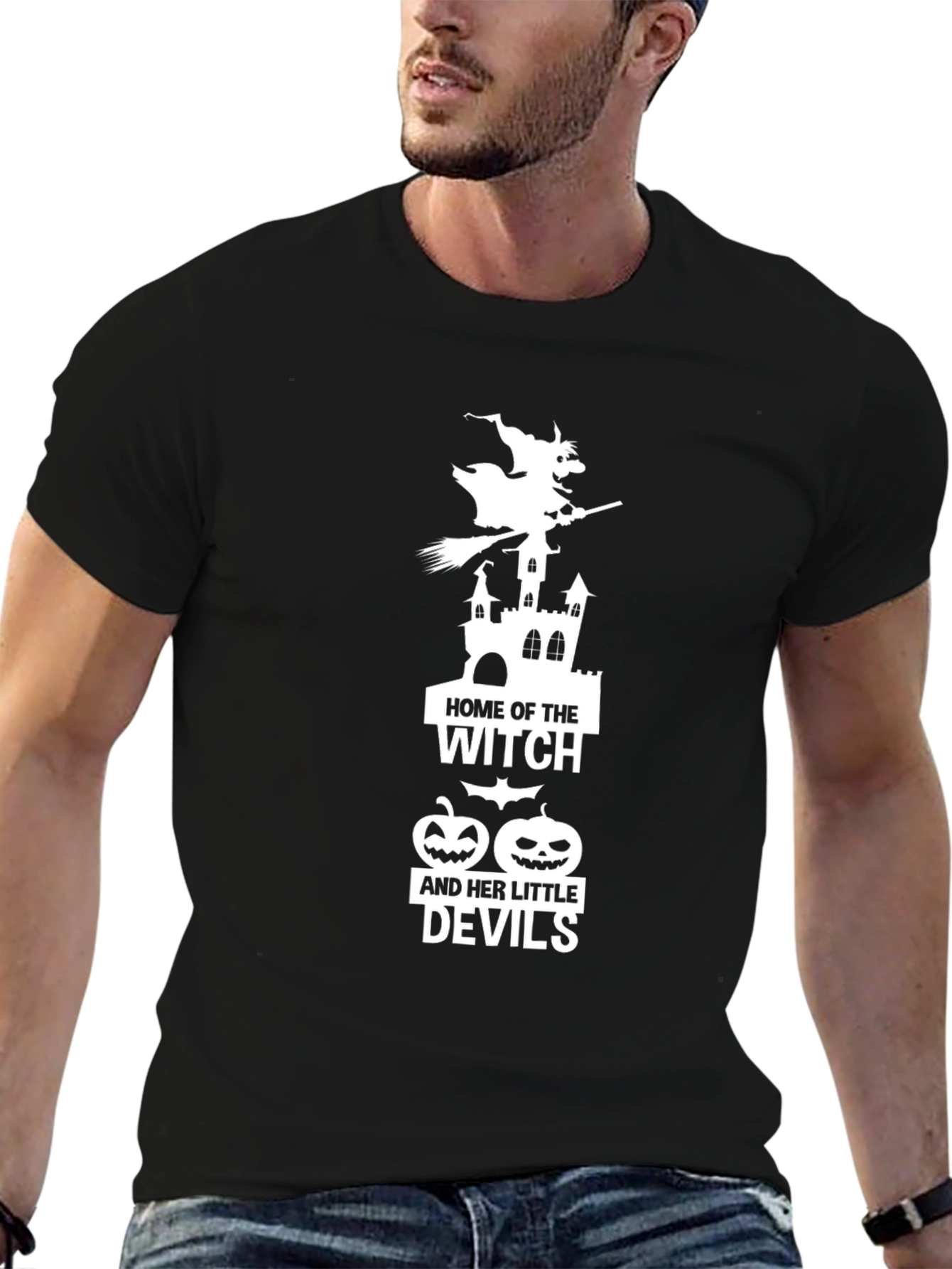 Halloween Witch & Devils Graphic Tee